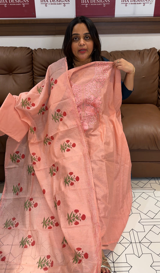 LINEN UNSTITCHED SALWAR SUITS - IHA 27206