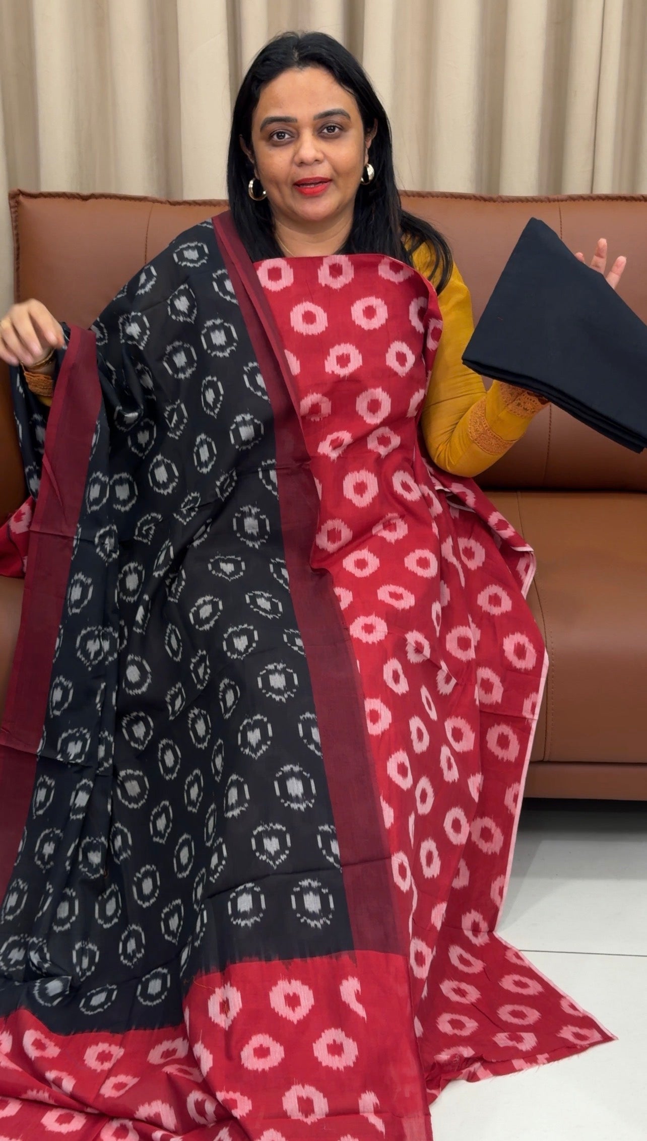 SILK IKAT UNSTITCHED SALWAR SUITS - IHA 33470