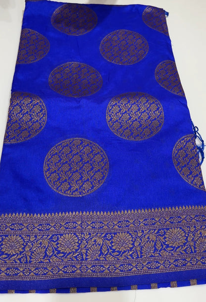 SEMI BANARASI SAREES - IHA 17456