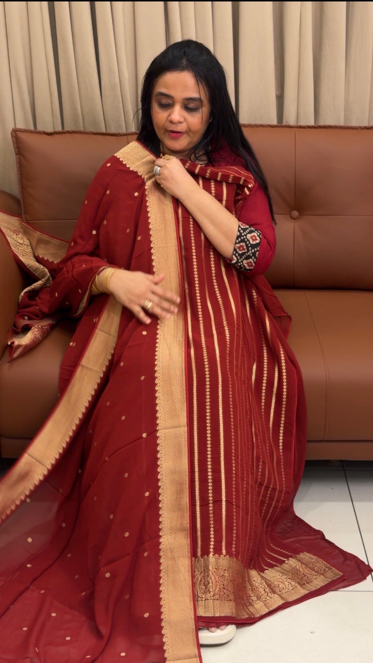 GEORGETTE BANARASI UNSTITCHED SALWAR SUITS - IHA 34971