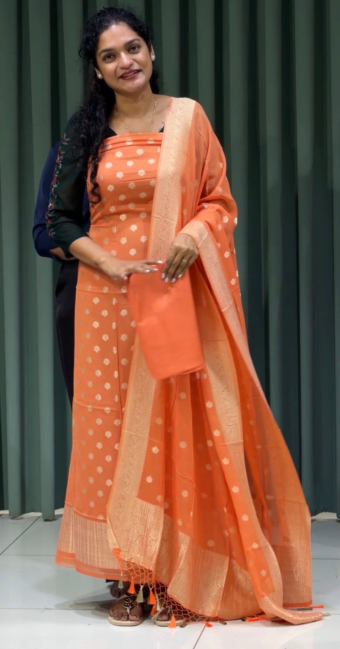 GEORGETTE BANARASI UNSTITCHED SALWAR SUITS - IHA 33189