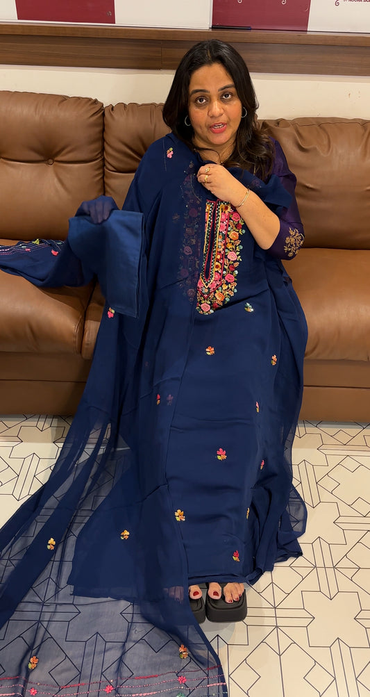 VISCOSE GEORGETTE UNSTITCHED SALWAR SUITS - IHA 27803