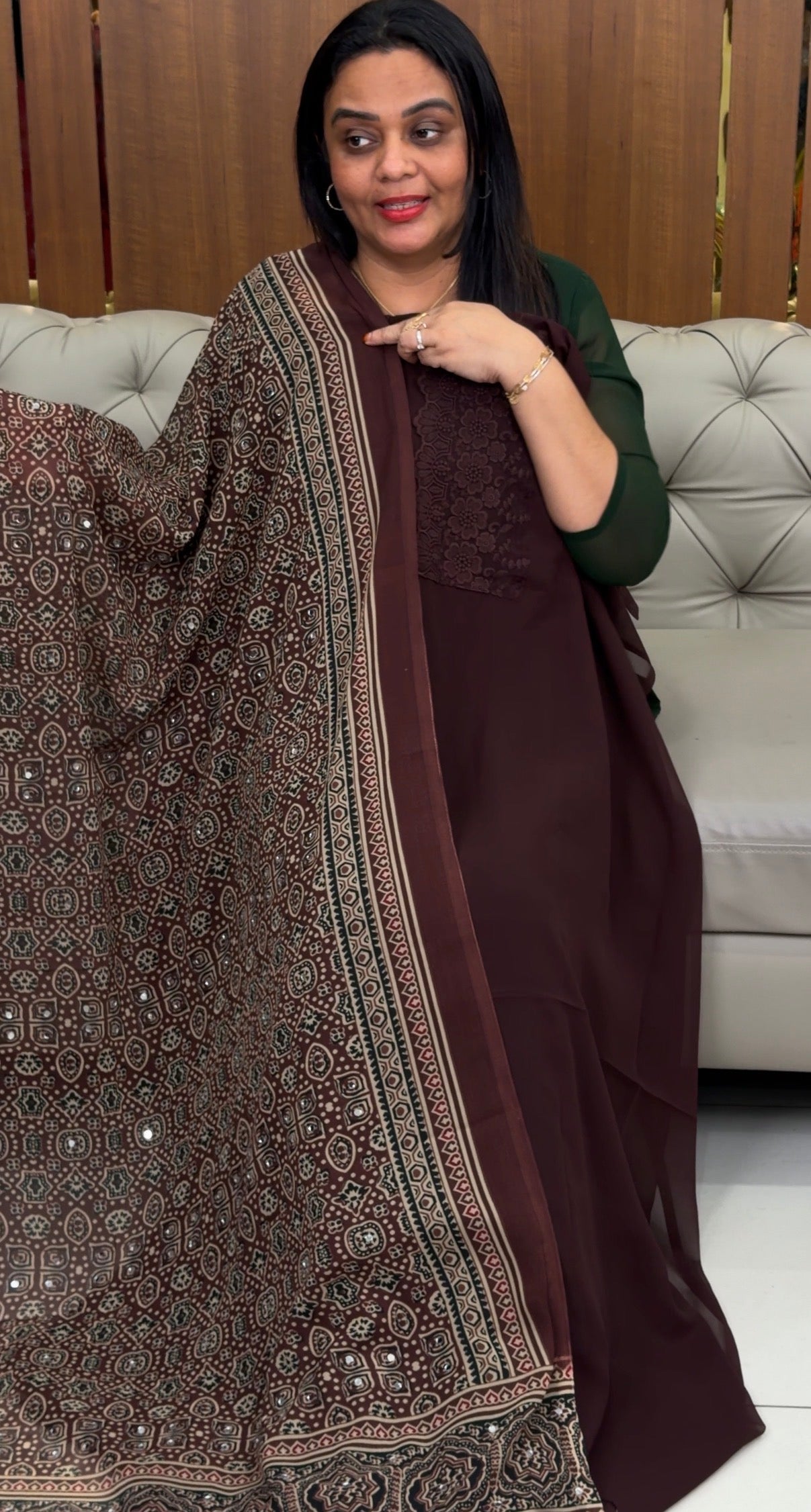 FAUX GEORGETTE UNSTITCHED SALWAR SUITS - IHA 33211