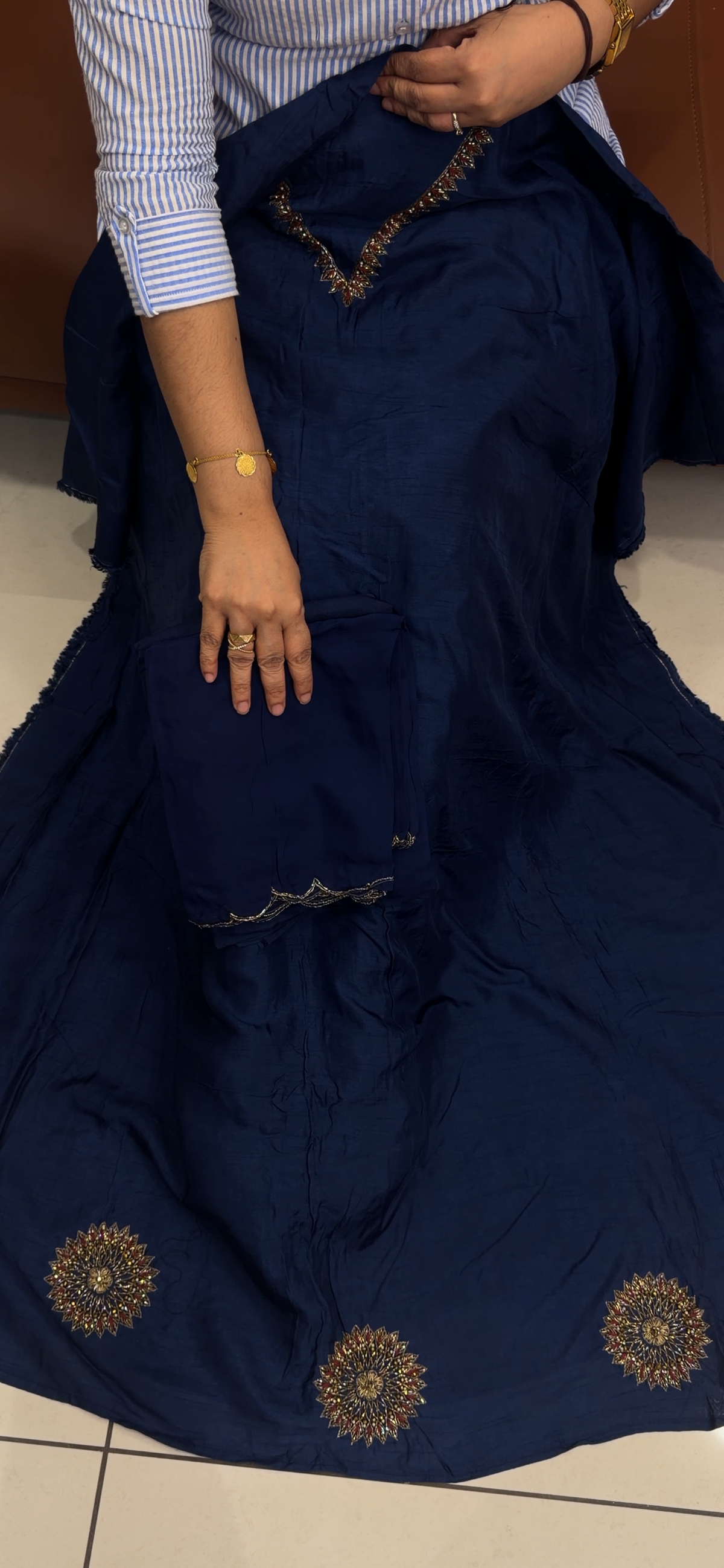 SILK UNSTITCHED SALWAR SUITS - IHA 35911