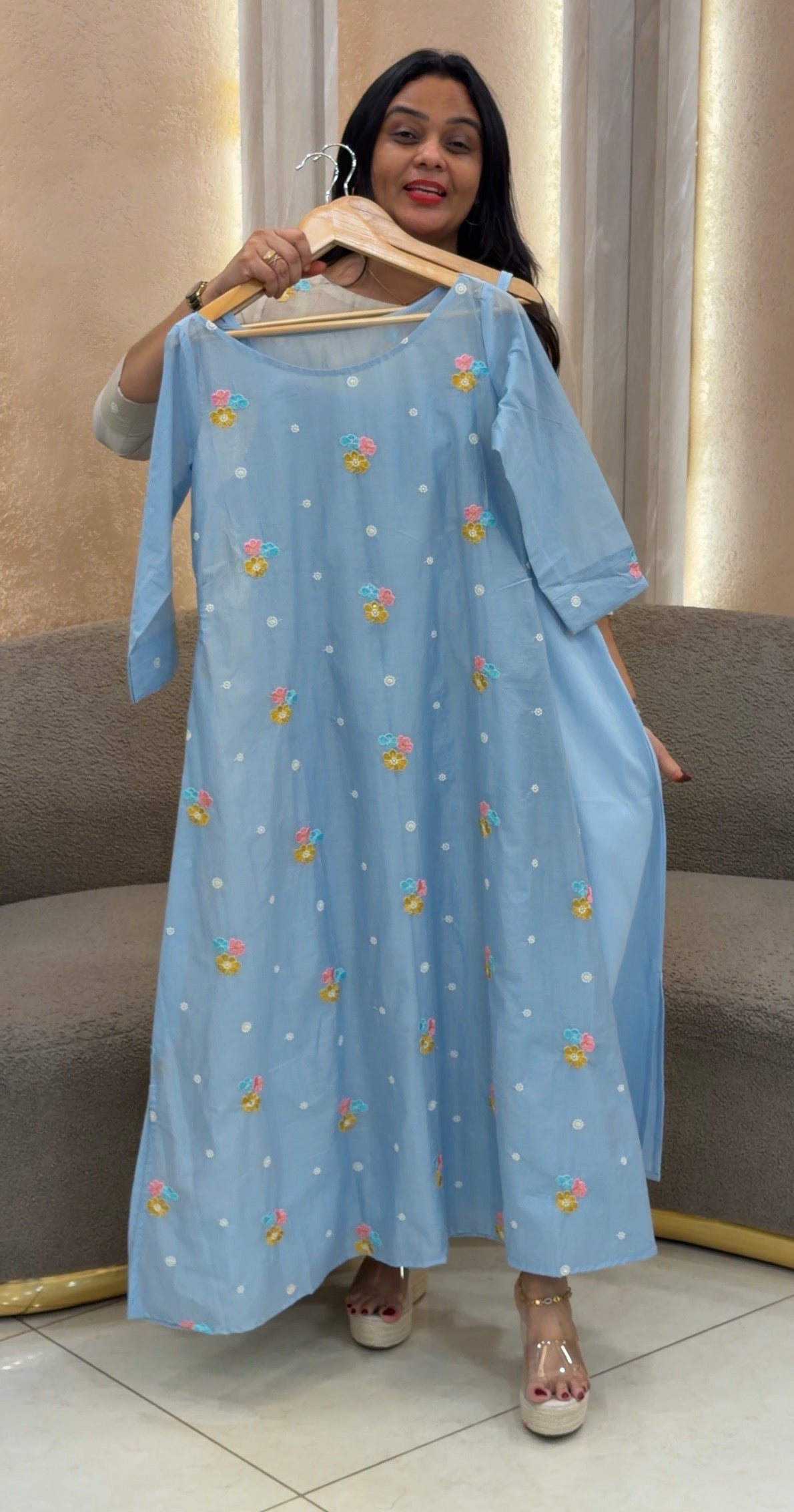 IHA'S IN-HOUSE MUL CHANDERI TOP - IHA 33330