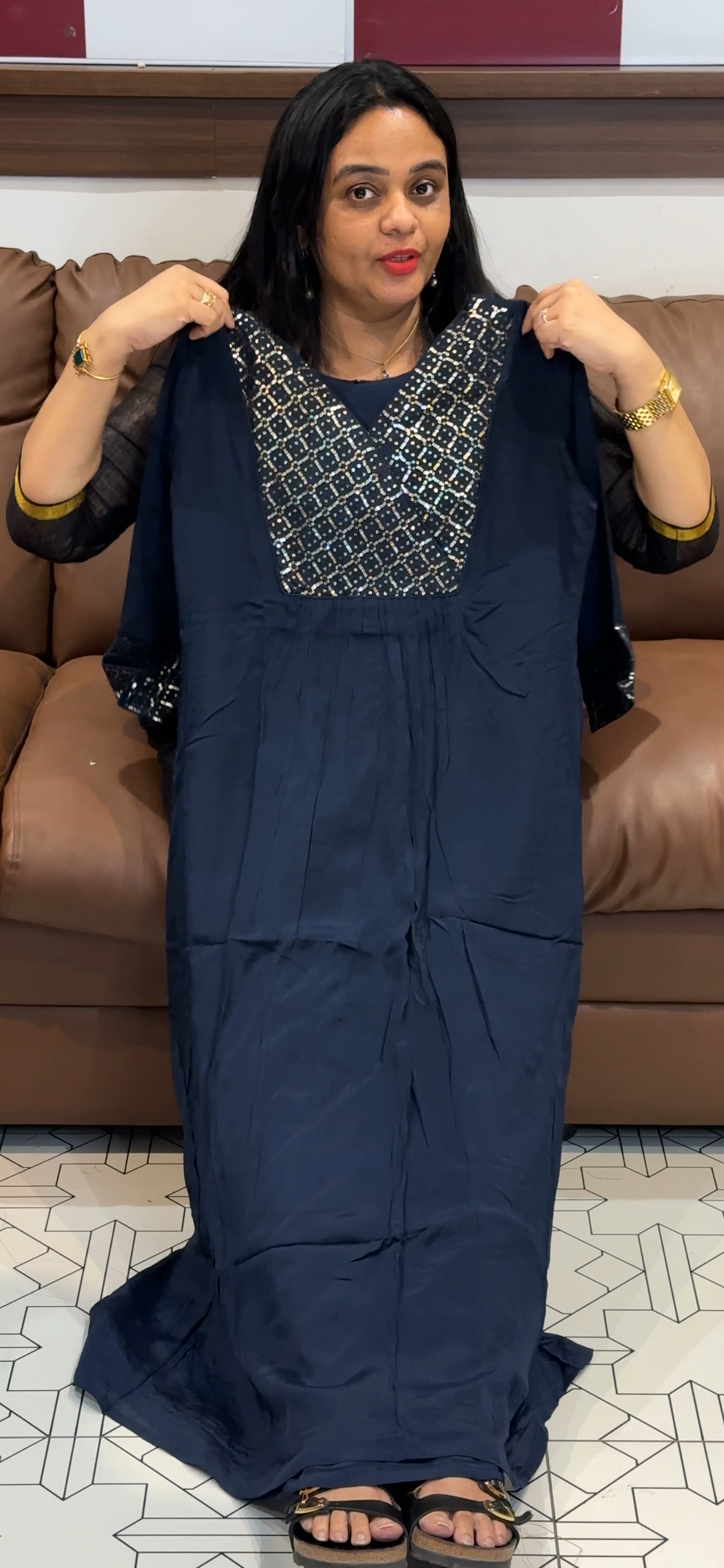 PLATINUM CHIFFON ALINE TOPS - IHA 35535