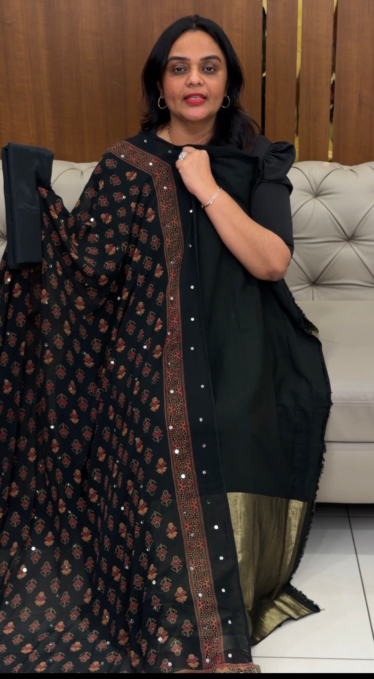 MUL CHANDERI UNSTITCHED SALWAR SUITS - IHA 31048