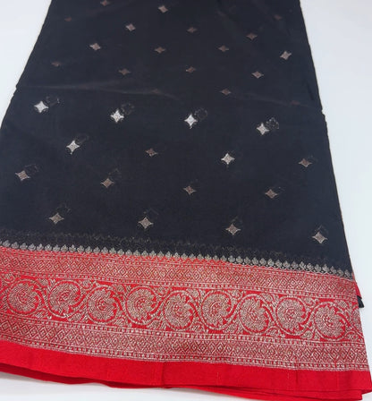 SEMI BANARASI  SAREES - IHA 16801