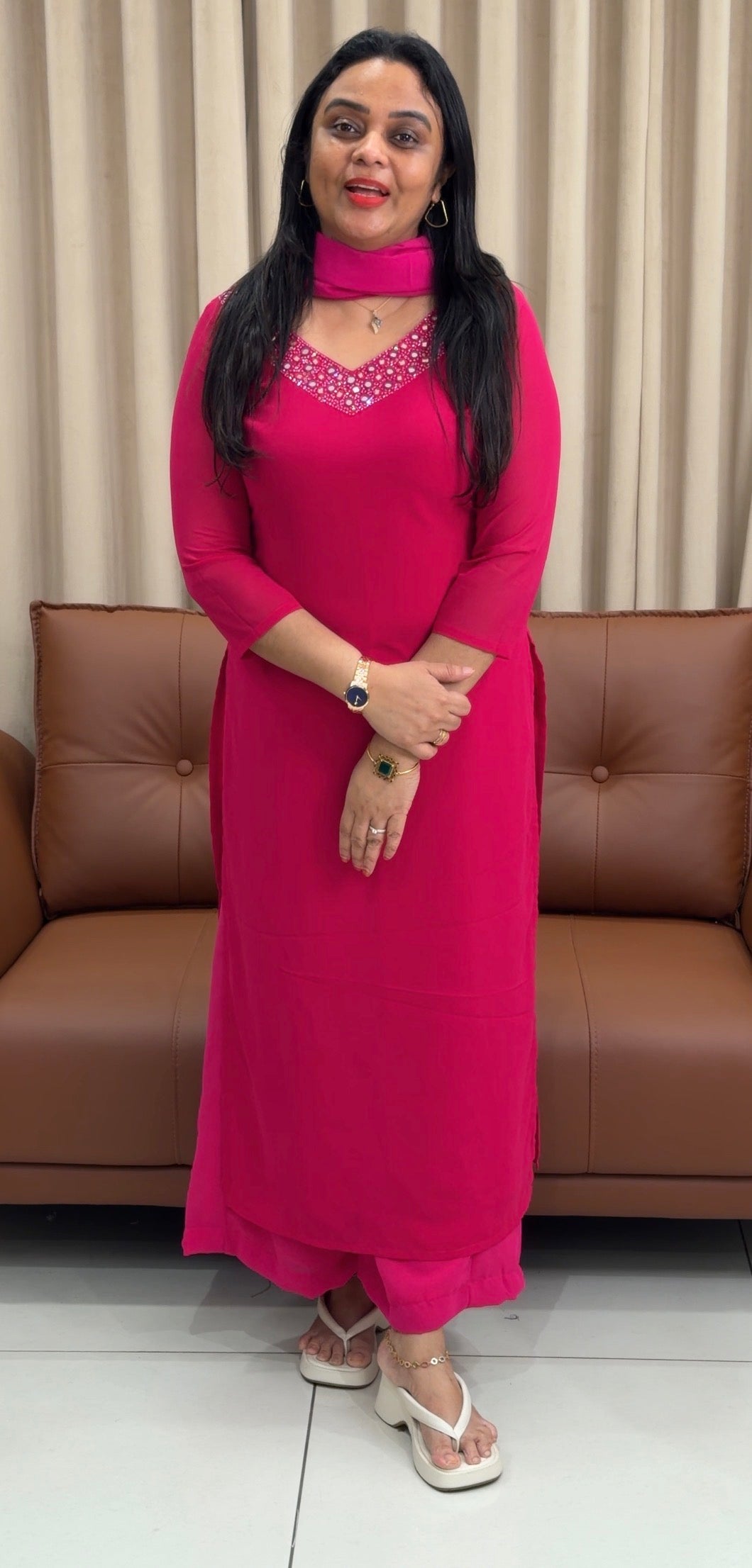 IHA'S IN-HOUSE GEORGETTE UNSTITCHED SALWAR SUITS - IHA 33526