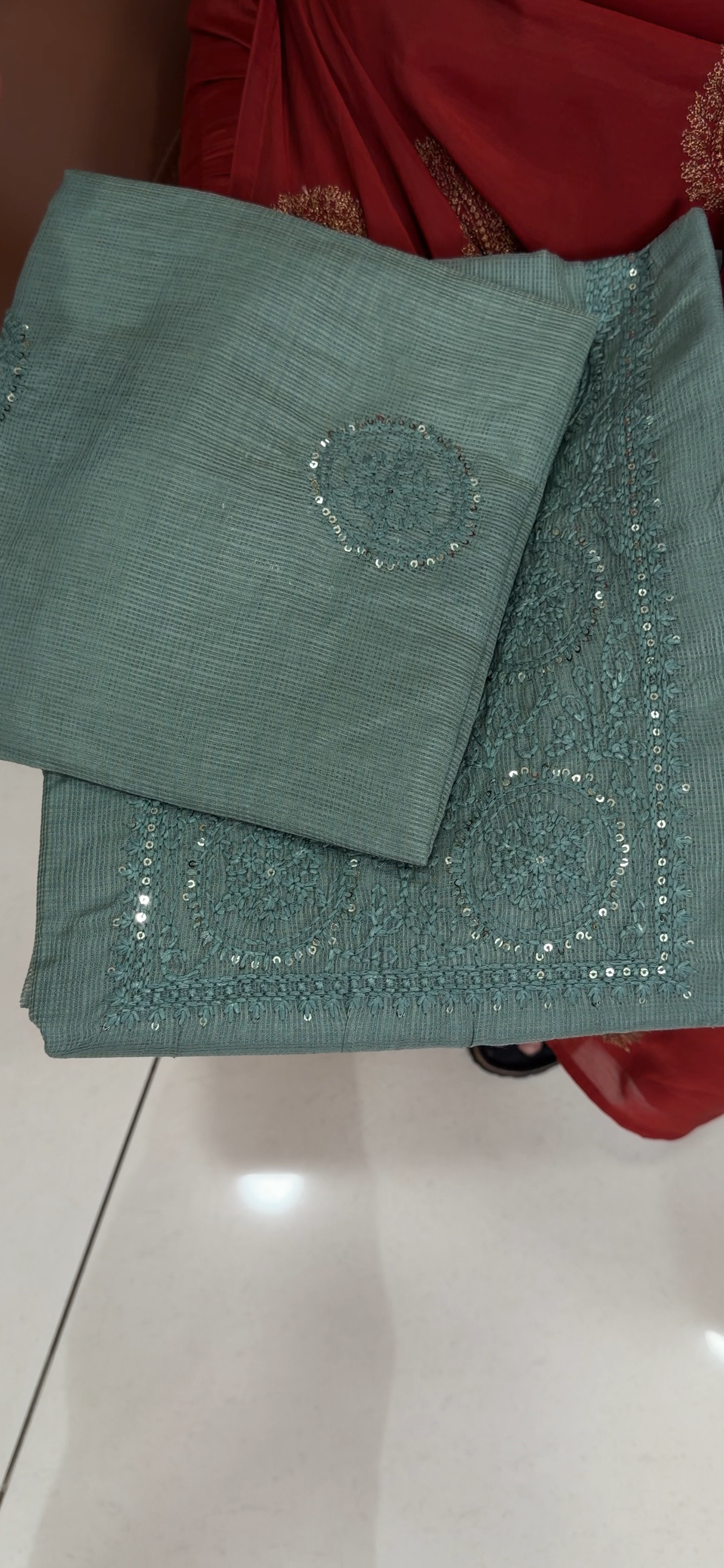 SILKY KOTA UNSTITCHED SALWAR SUITS - IHA 34706