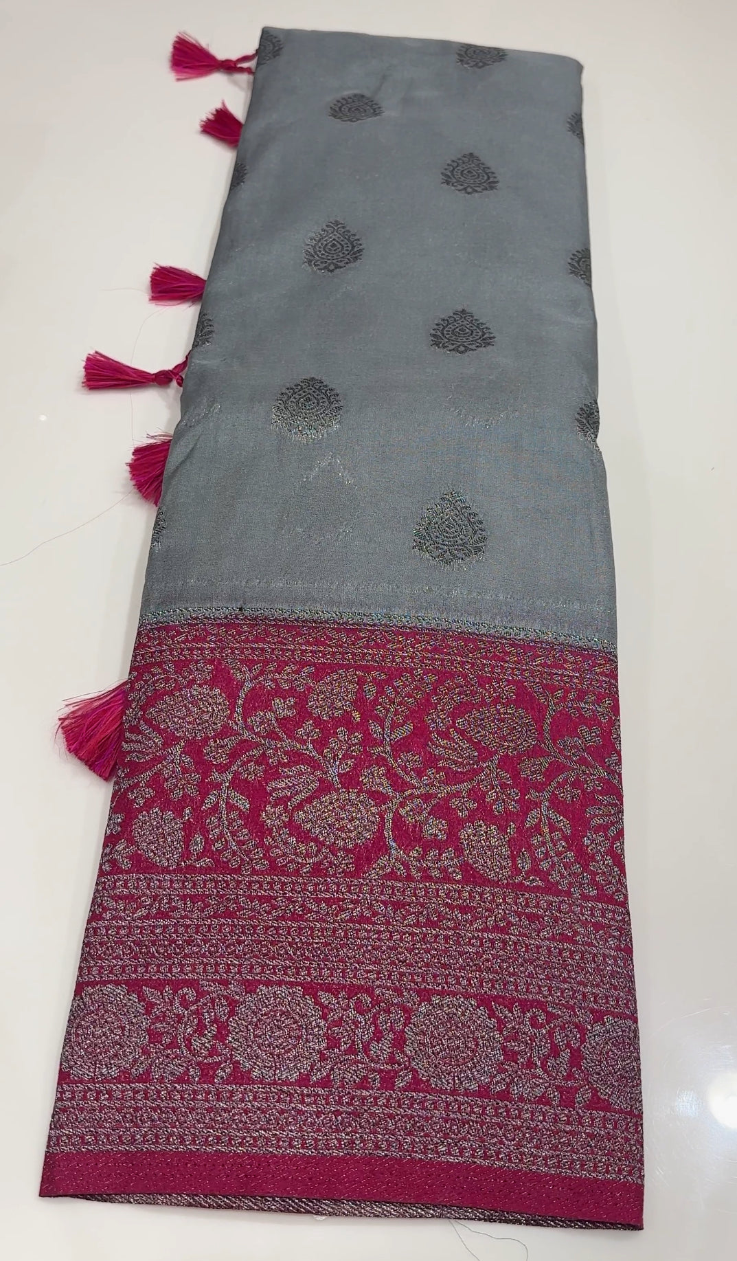 SEMI BANARASI  SAREES - IHA 16798