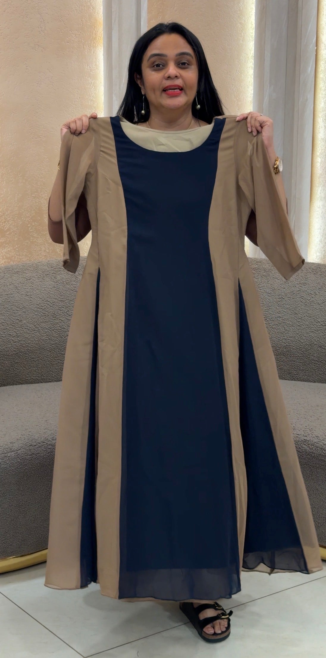 IHA'S IN-HOUSE GEORGETTE ALINE TOPS - IHA 35527