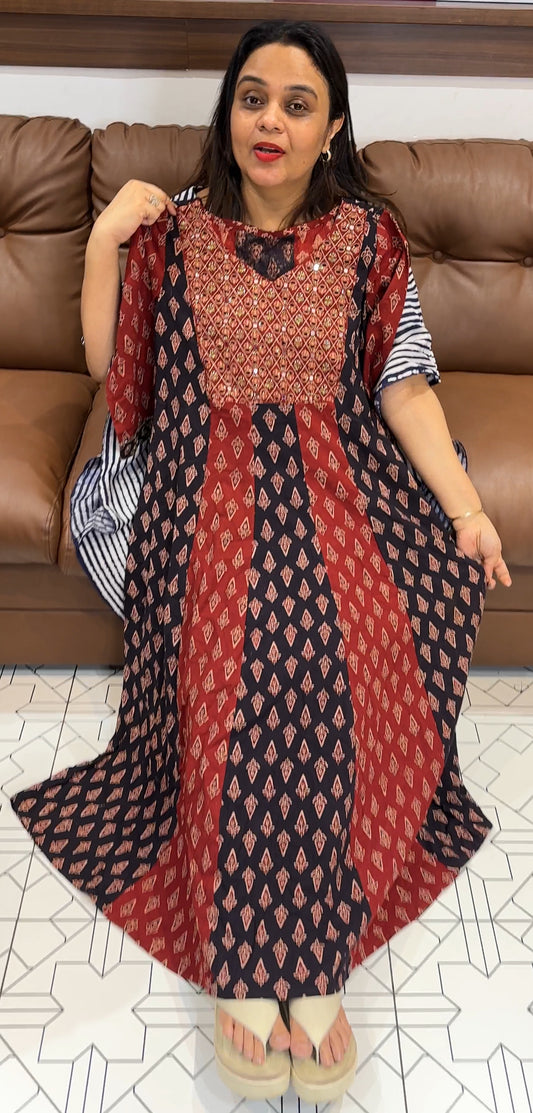 IHA'S IN-HOUSE PRINTED ANARKALI TOPS - IHA 18198