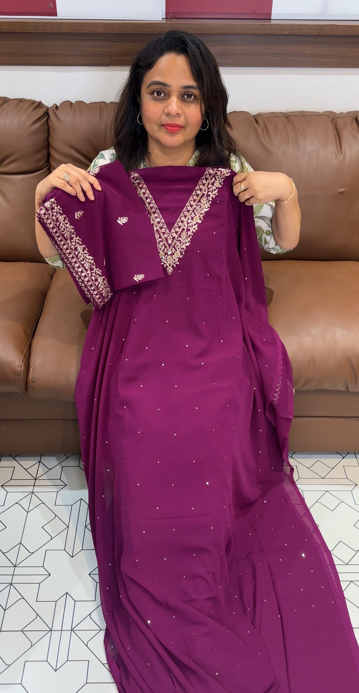 GEORGETTE UNSTITCHED SALWAR SUITS - IHA 26308