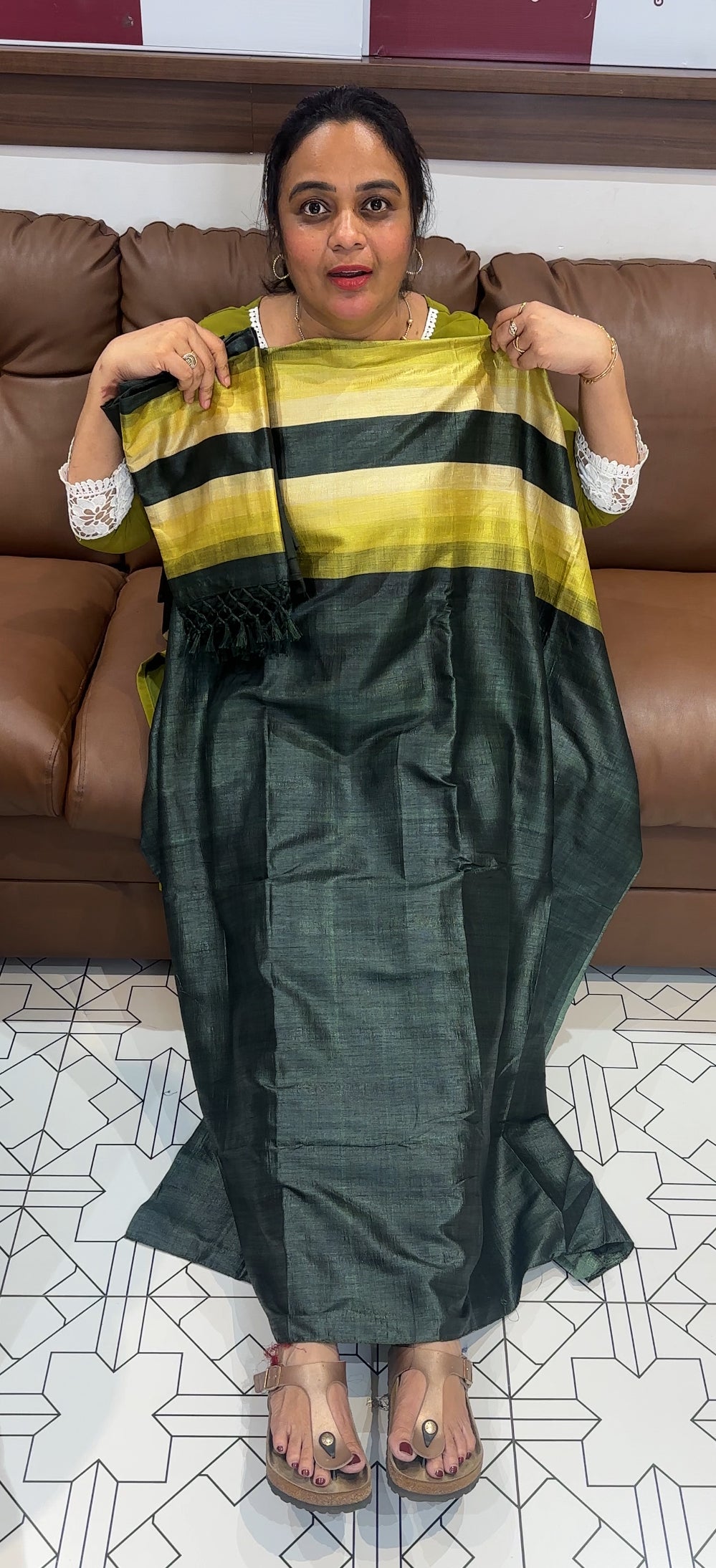 SEMI RAW SILK UNSTITCHED SALWAR SUITS - IHA 26300