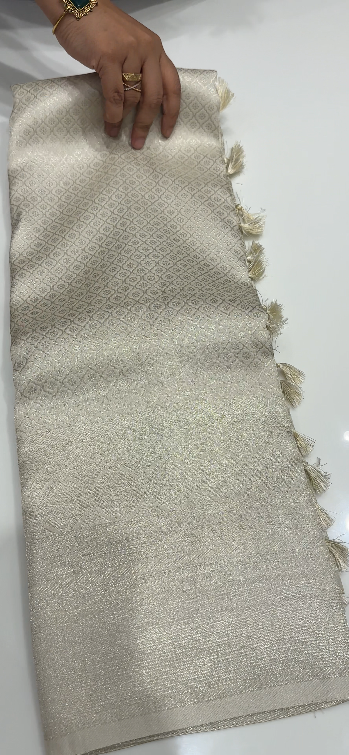 SEMI BROCADE SAREES - IHA 35491