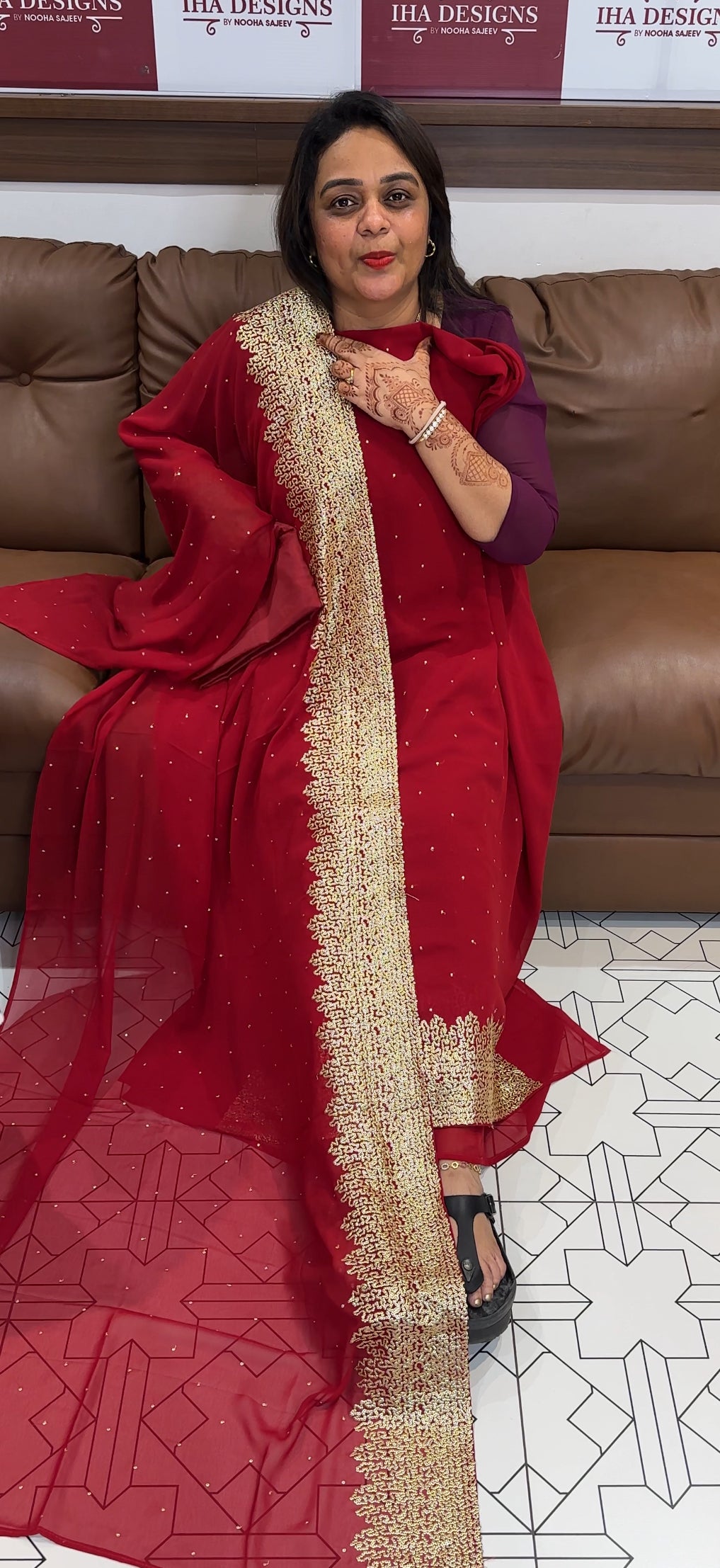 GEORGETTE UNSTITCHED SALWAR SUITS - IHA 23716