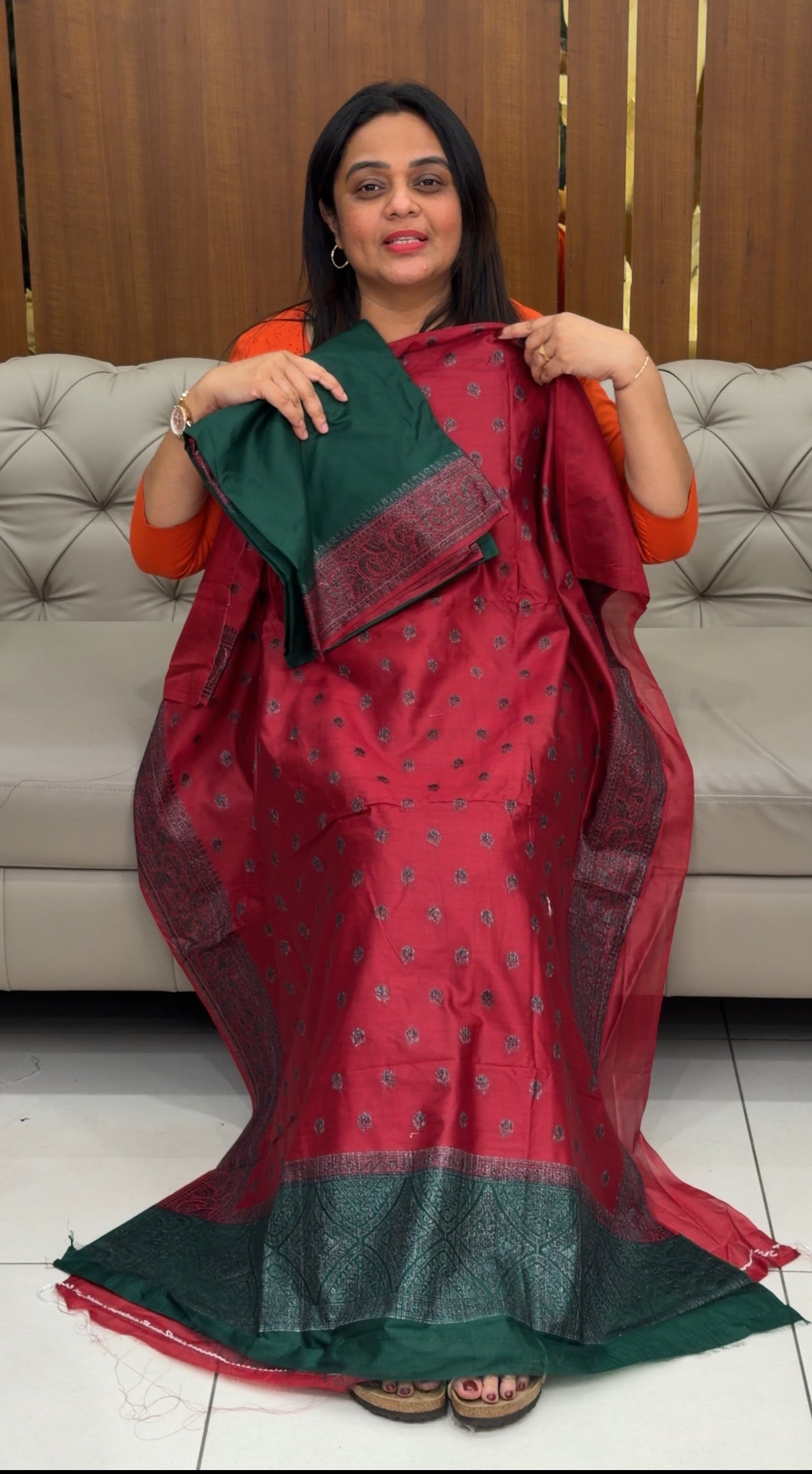 BANARASI TUSSUR UNSTITCHED SALWAR SUITS - IHA 29638