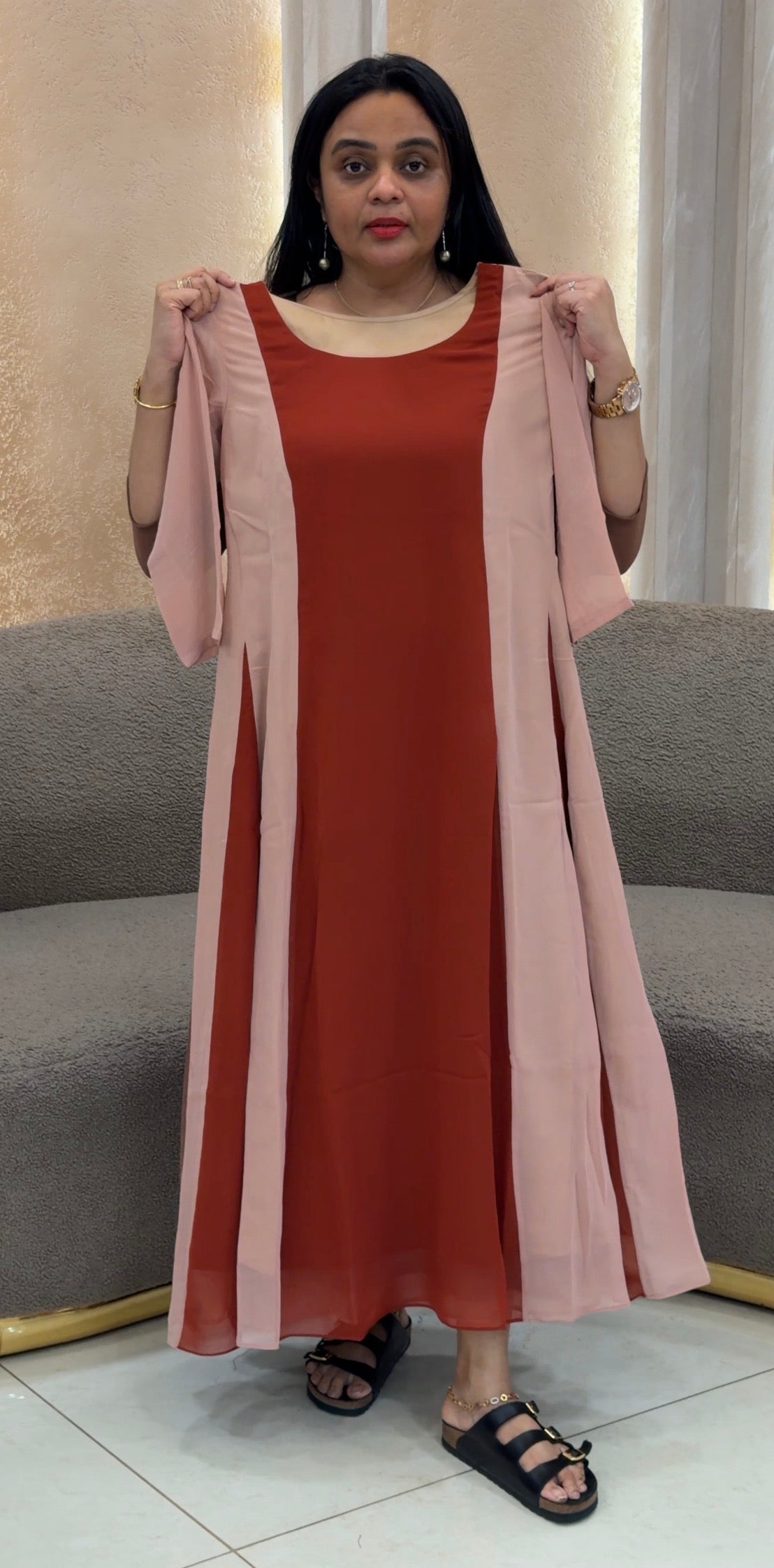 IHA'S IN-HOUSE GEORGETTE ALINE TOPS - IHA 35527