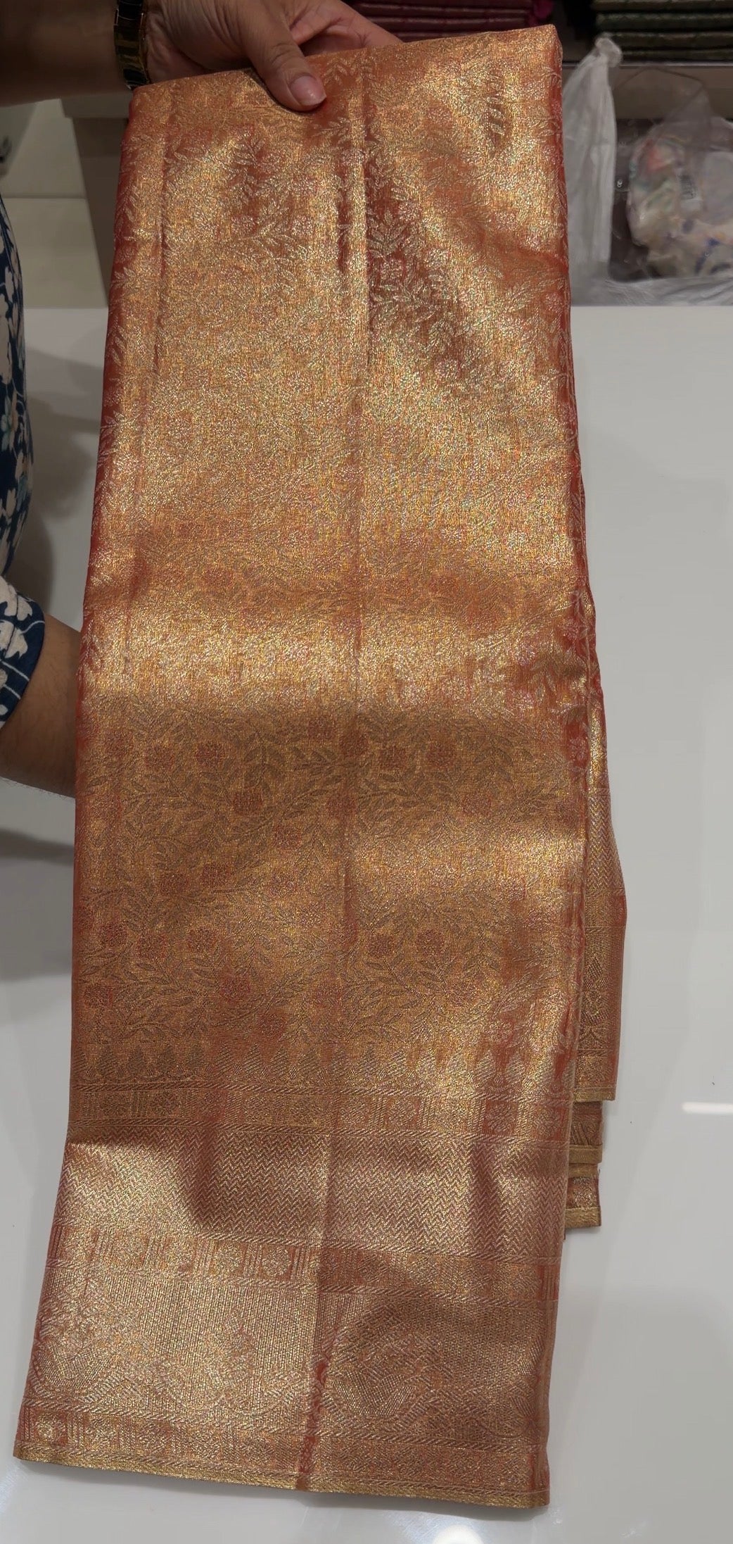 SEMI TISSUE SAREES - IHA 35821