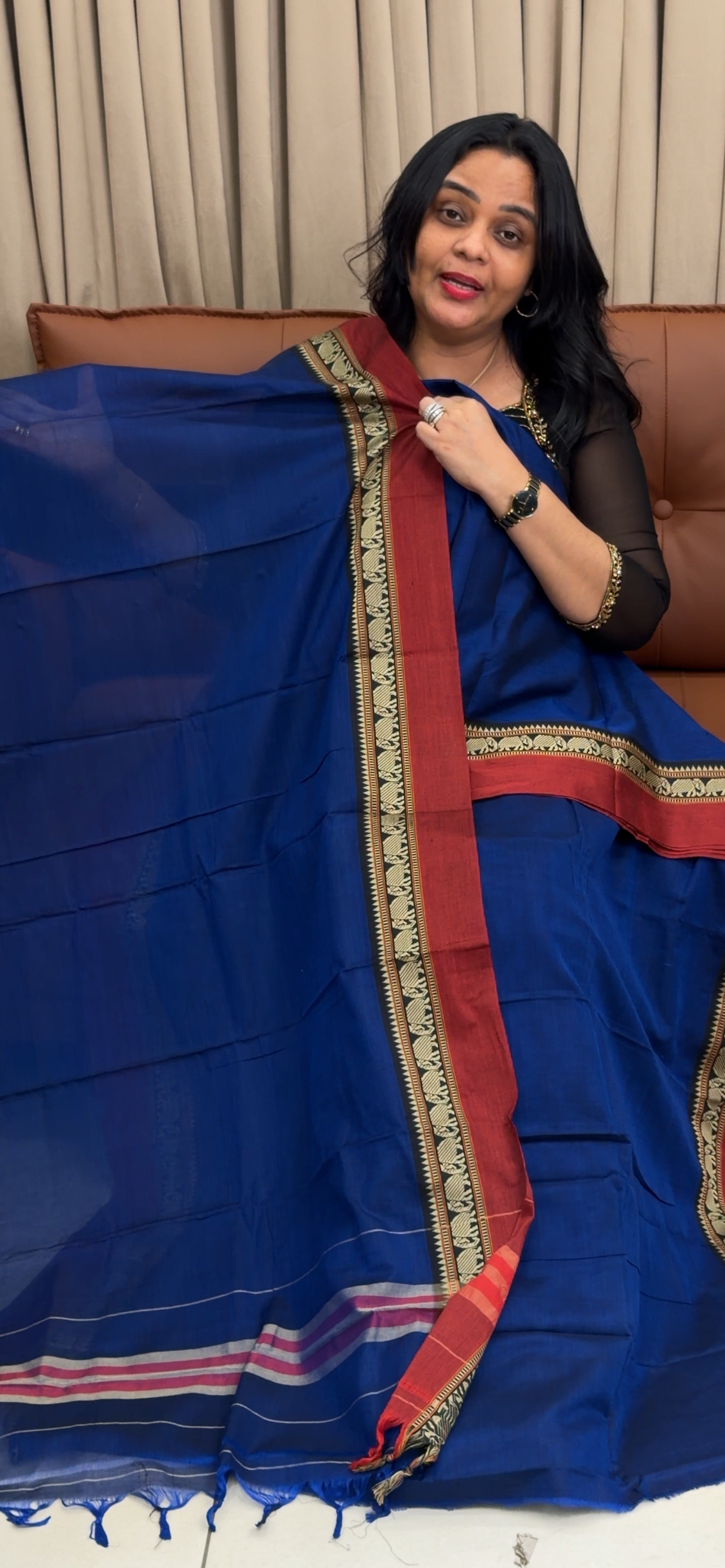 HANDLOOM COTTON UNSTITCHED SALWAR SUITS - IHA 35045
