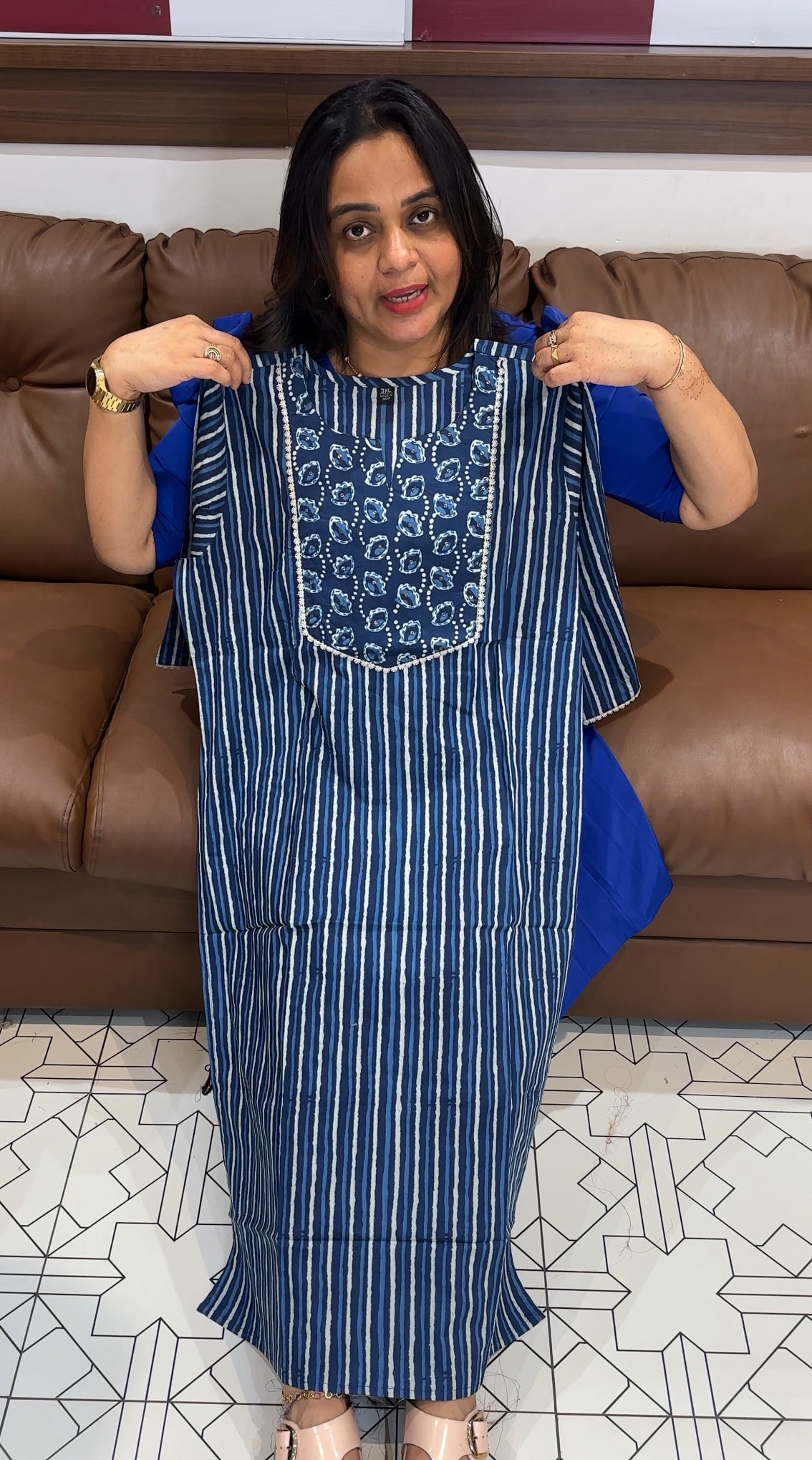 COTTON LONG SLITTED TOPS - IHA 27702