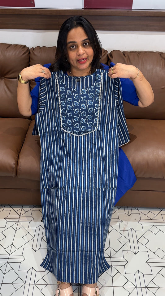 COTTON LONG SLITTED TOPS - IHA 27702