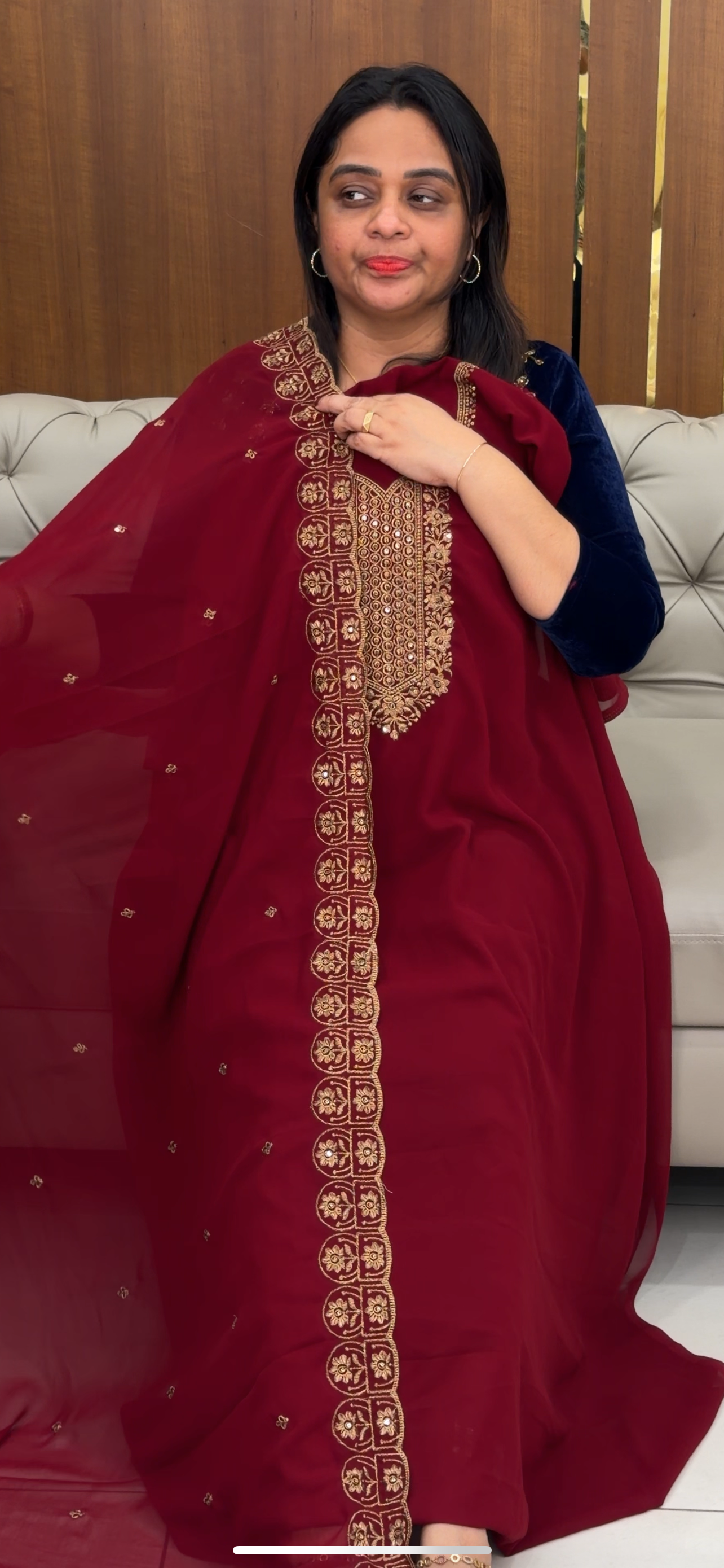 GEORGETTE UNSTITCHED SALWAR SUITS - IHA 29842