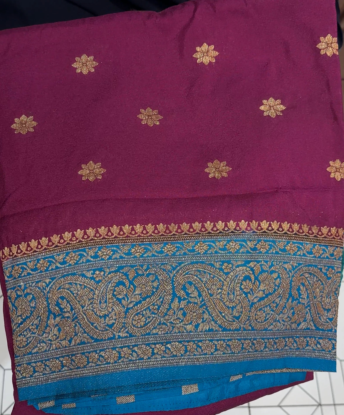 BUDGET BUY SEMI SILK SAREES - IHA 17307