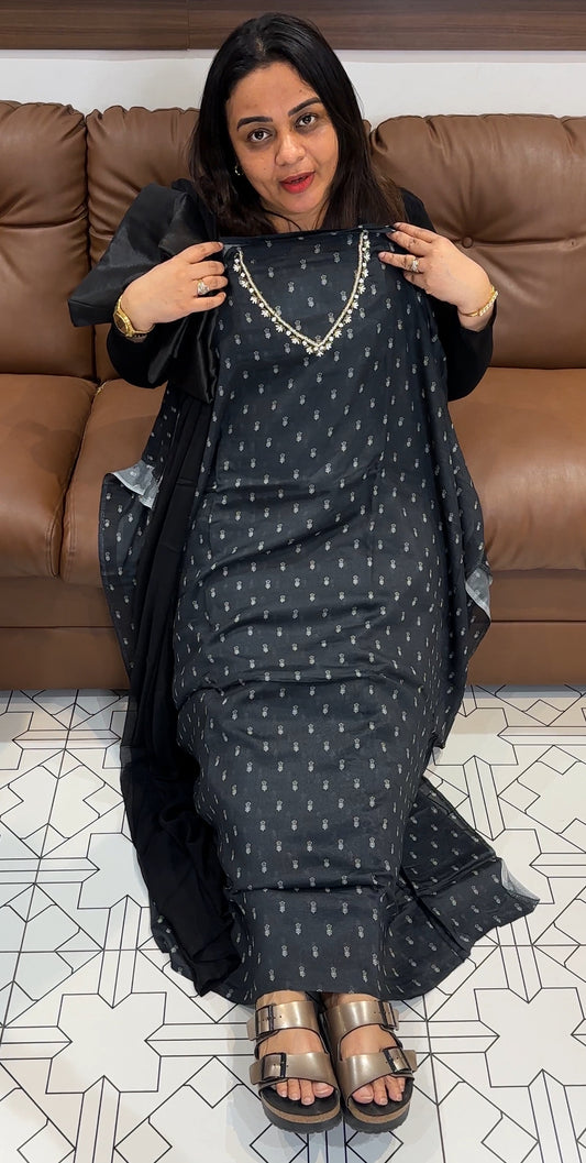 CRAPE SILK UNSTITCHED SALWAR SUITS - IHA 22500