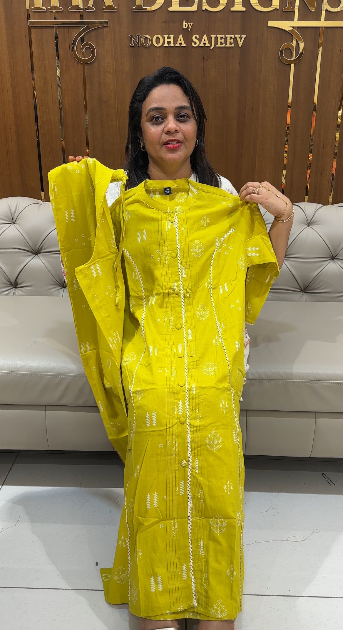 PRINTED COTTON LONG CO-ORDS SETS - IHA 25058