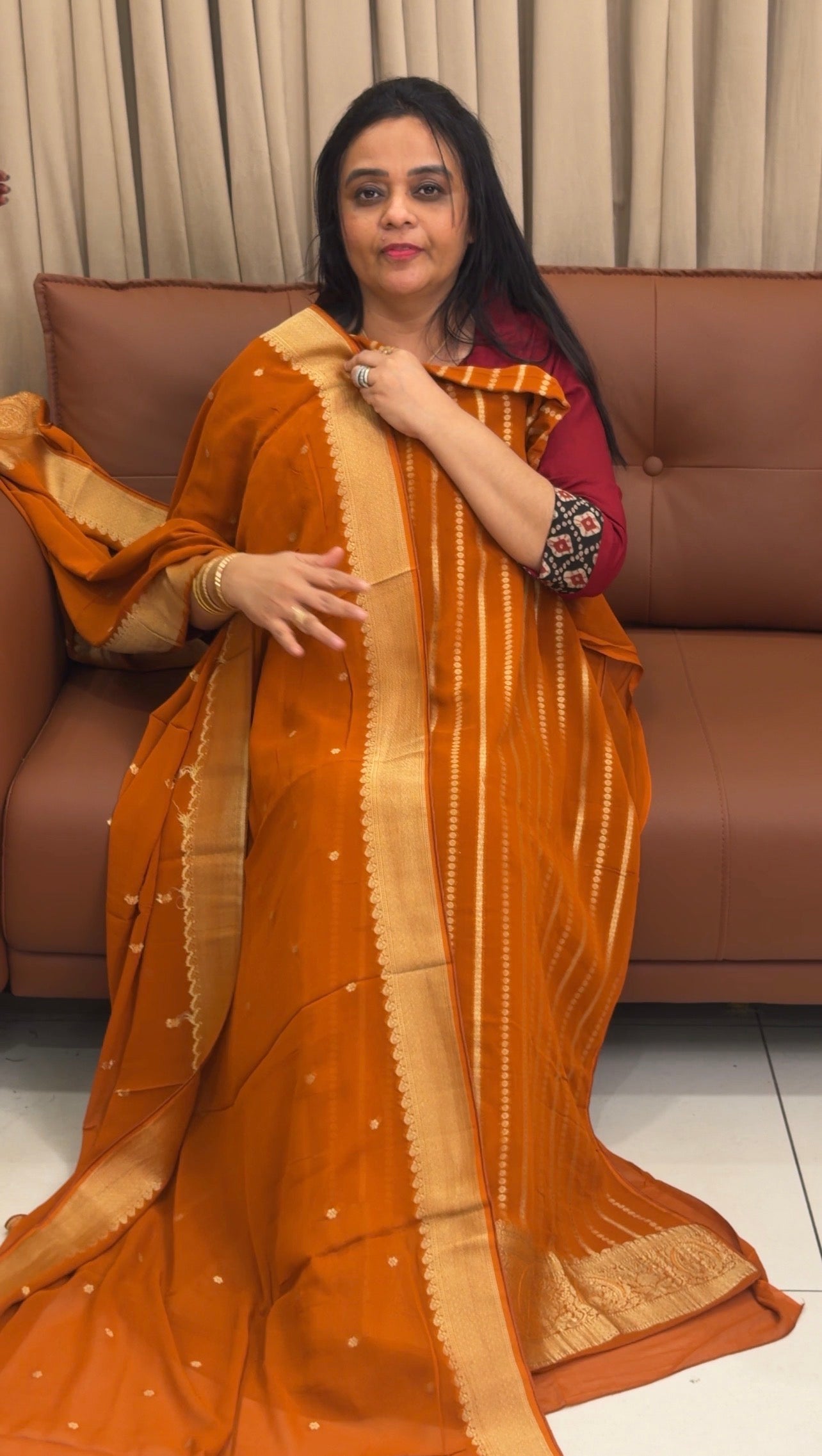 GEORGETTE BANARASI UNSTITCHED SALWAR SUITS - IHA 34971
