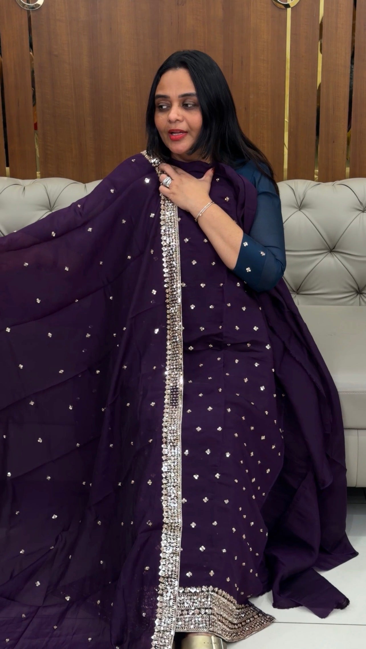 FORWARD MUL CHANDERI UNSTITCHED SALWAR SUITS - IHA 32182