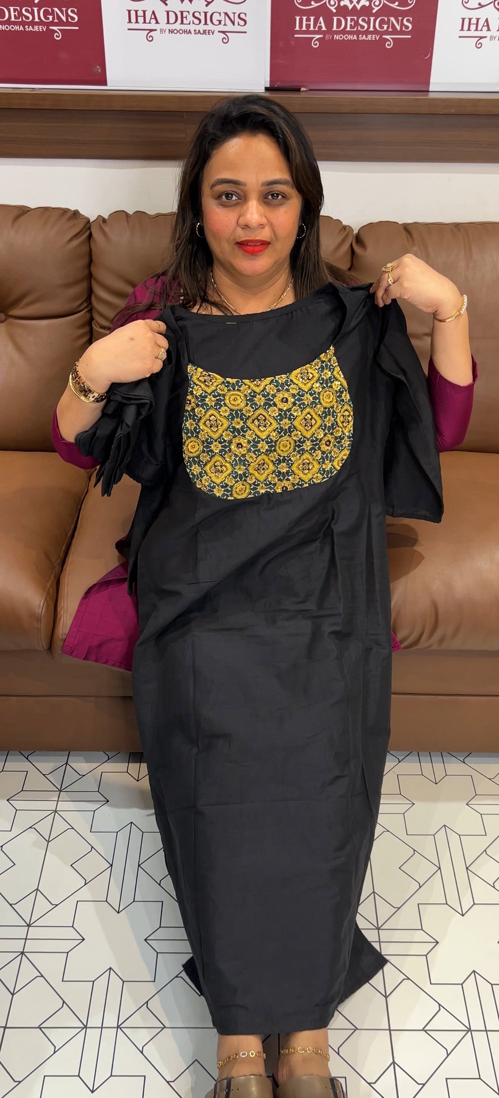 SLUB SILK TOP AND BOTTOM - IHA 23492