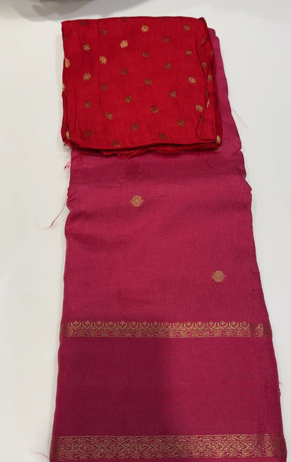 SEMI BANARASI SAREE - IHA 17945