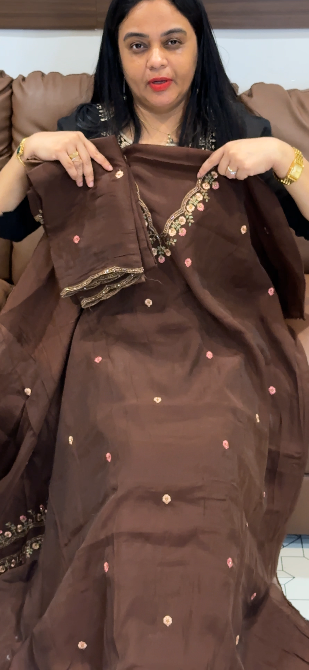 MALAI CHANDERI UNSTITCHED SALWR SUITS - IHA 35578