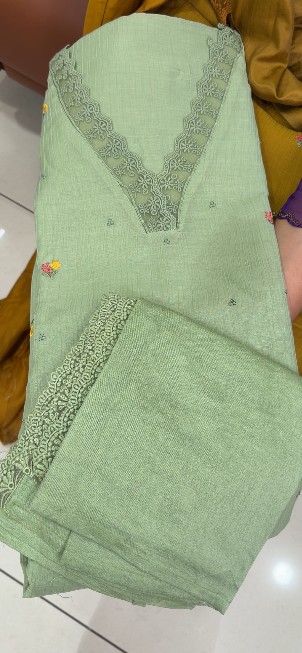MUL CRUSH UNSTITCHED SALWAR SUITS - IHA 35240