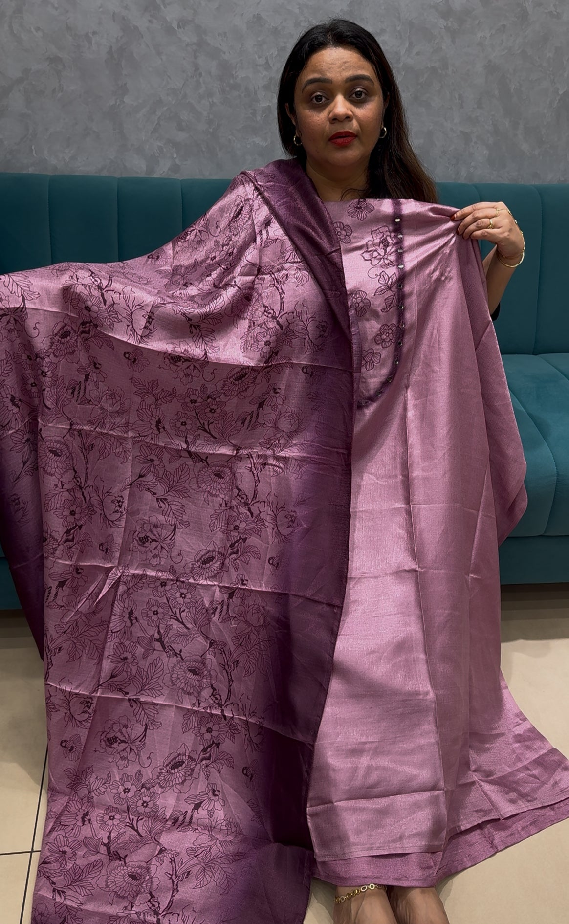 SEMI TUSSUR UNSTITCHED SALWAR SUITS - IHA 24416