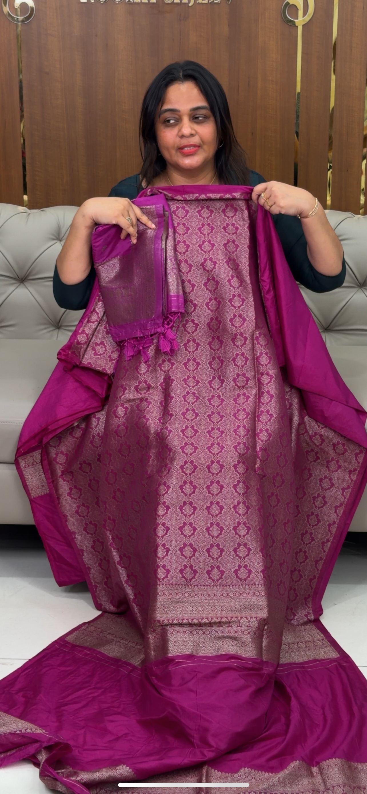 KATAN BANARASI UNSTITCHED SALWAR SUITS - IHA 28940