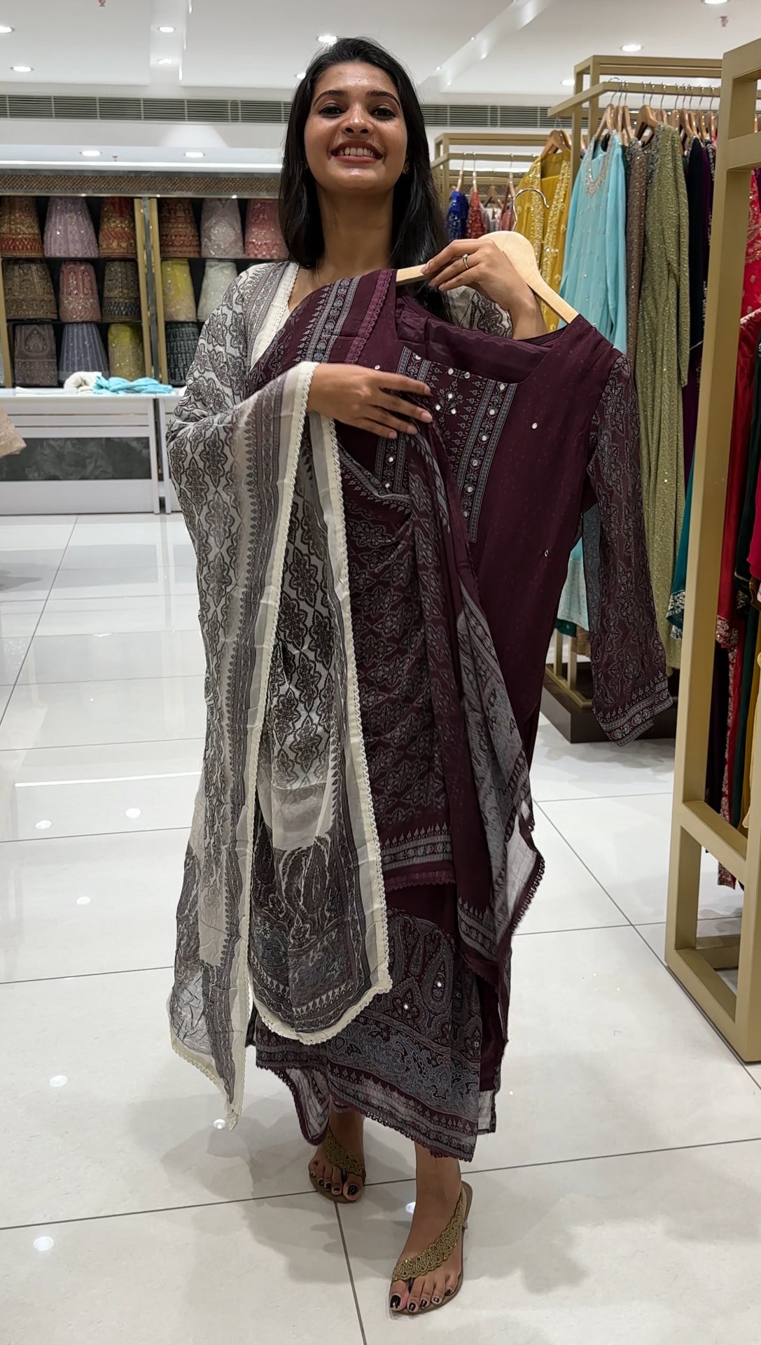 CRAPE SILK TOP, BOTTOM AND DUPATTA - IHA 25118