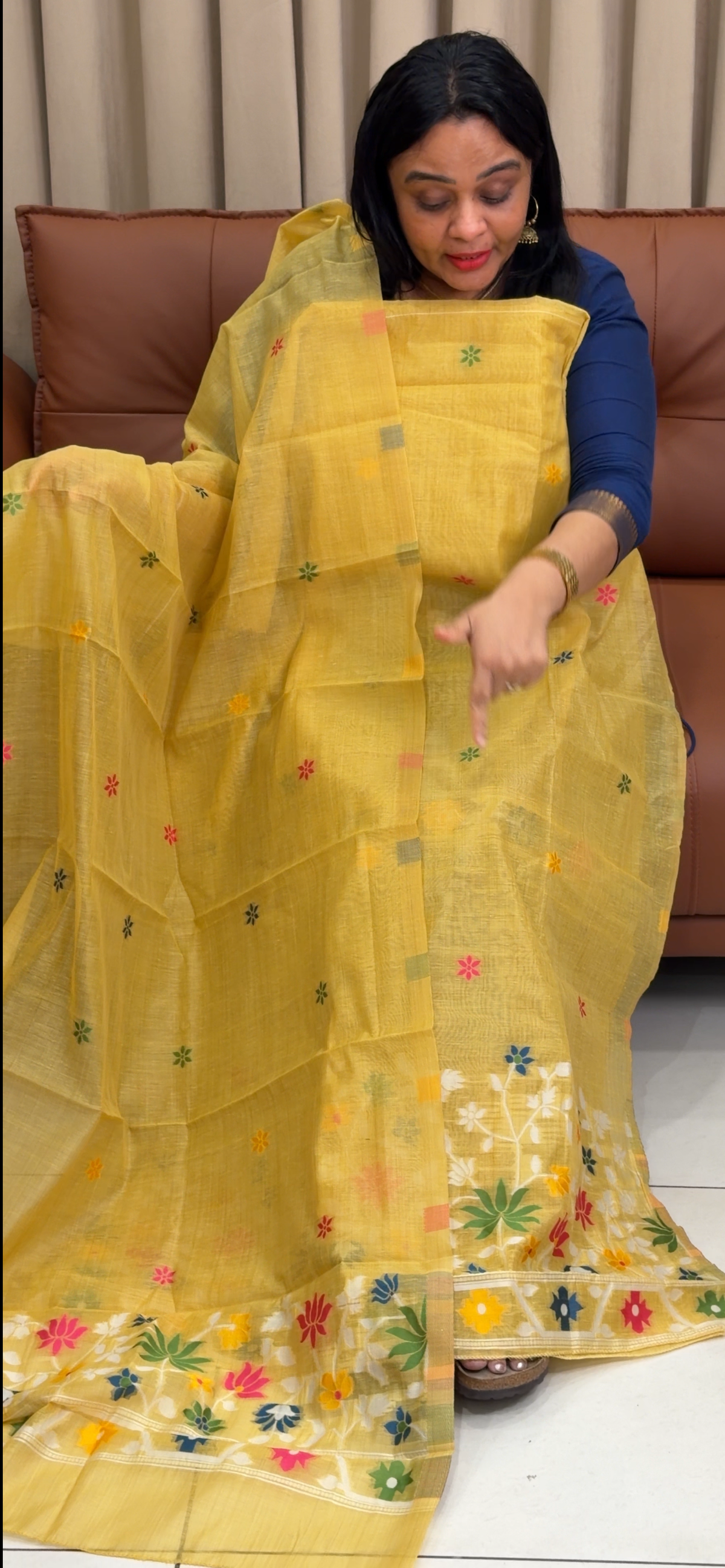 JAMDANI UNSTITCHED SALWAR SUITS - IHA 35779