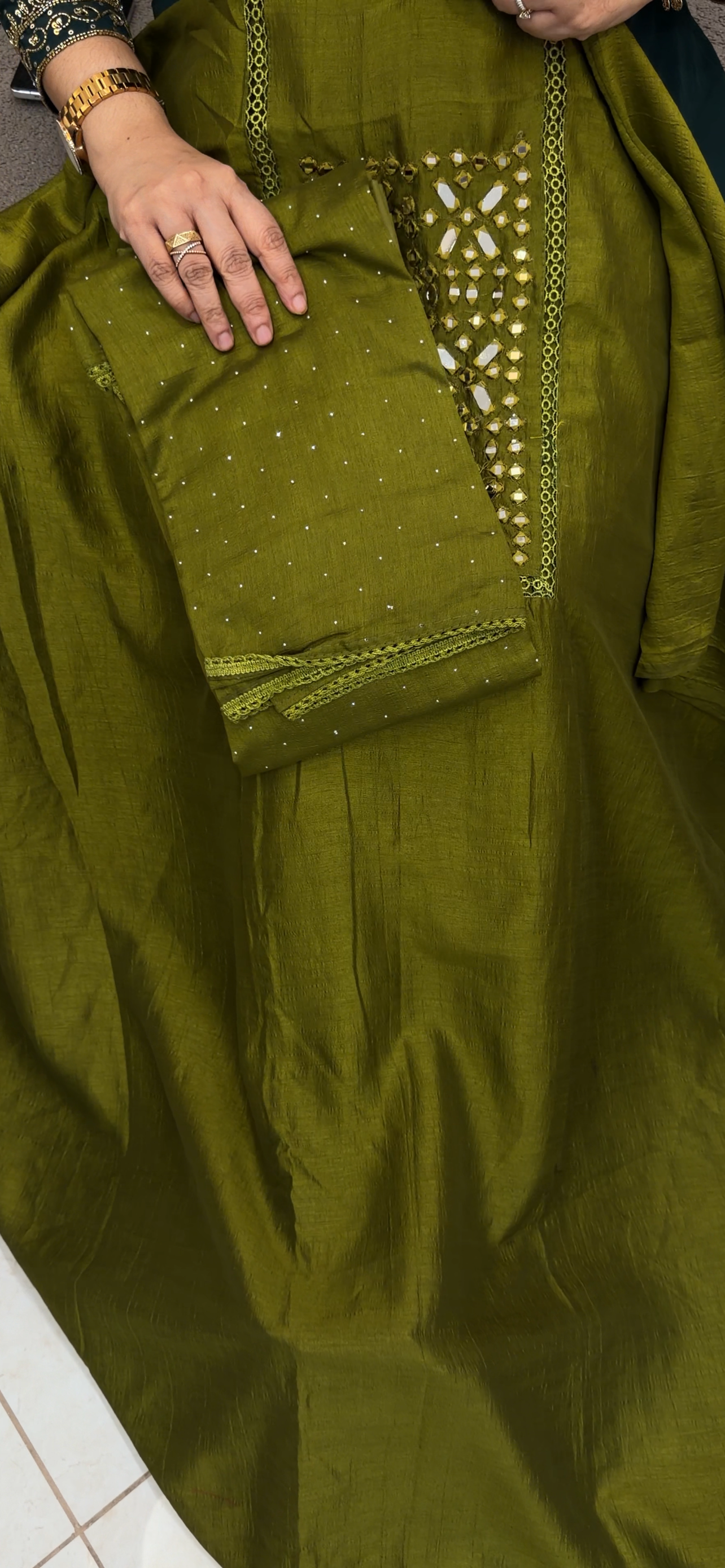 SEMI RAW SILK UNSTITCHED SALWAR SUITS - IHA 33241