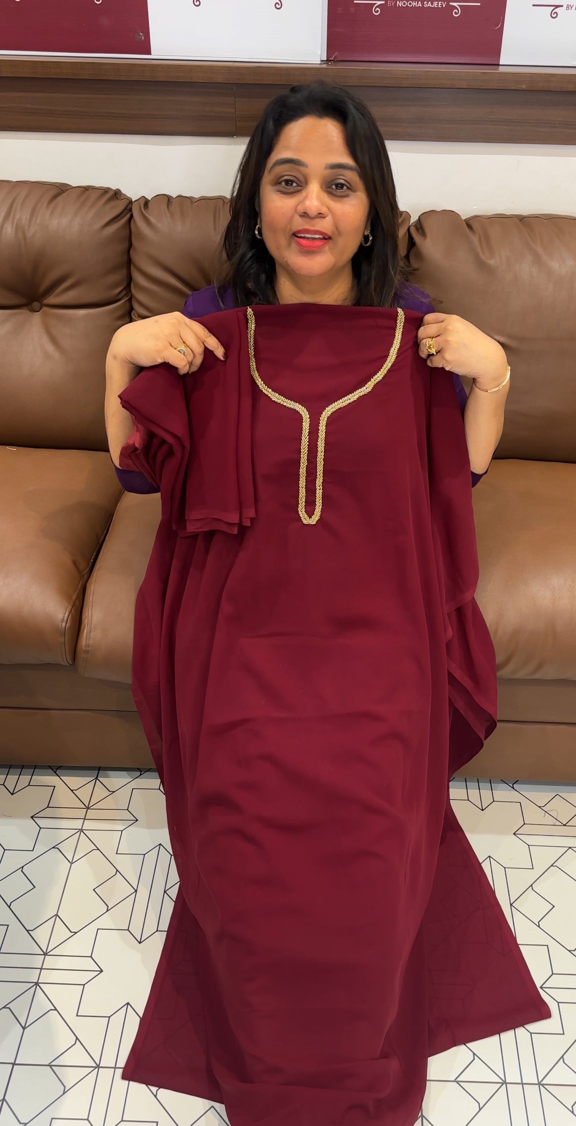 HAND WORKED UNSTITCHED SALWAR SUITS - IHA 25662