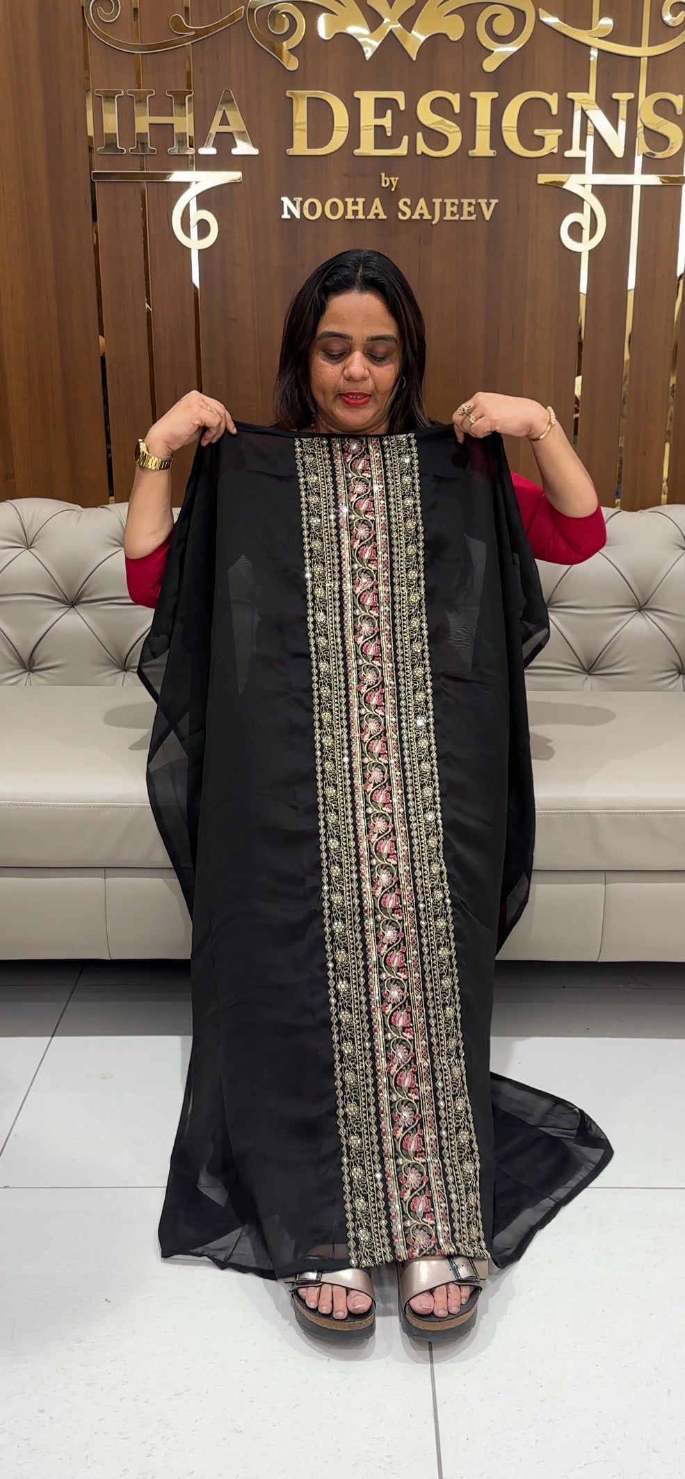SILKY GEORGETTE UNSTITCHED SALWAR SUITS - IHA 24090
