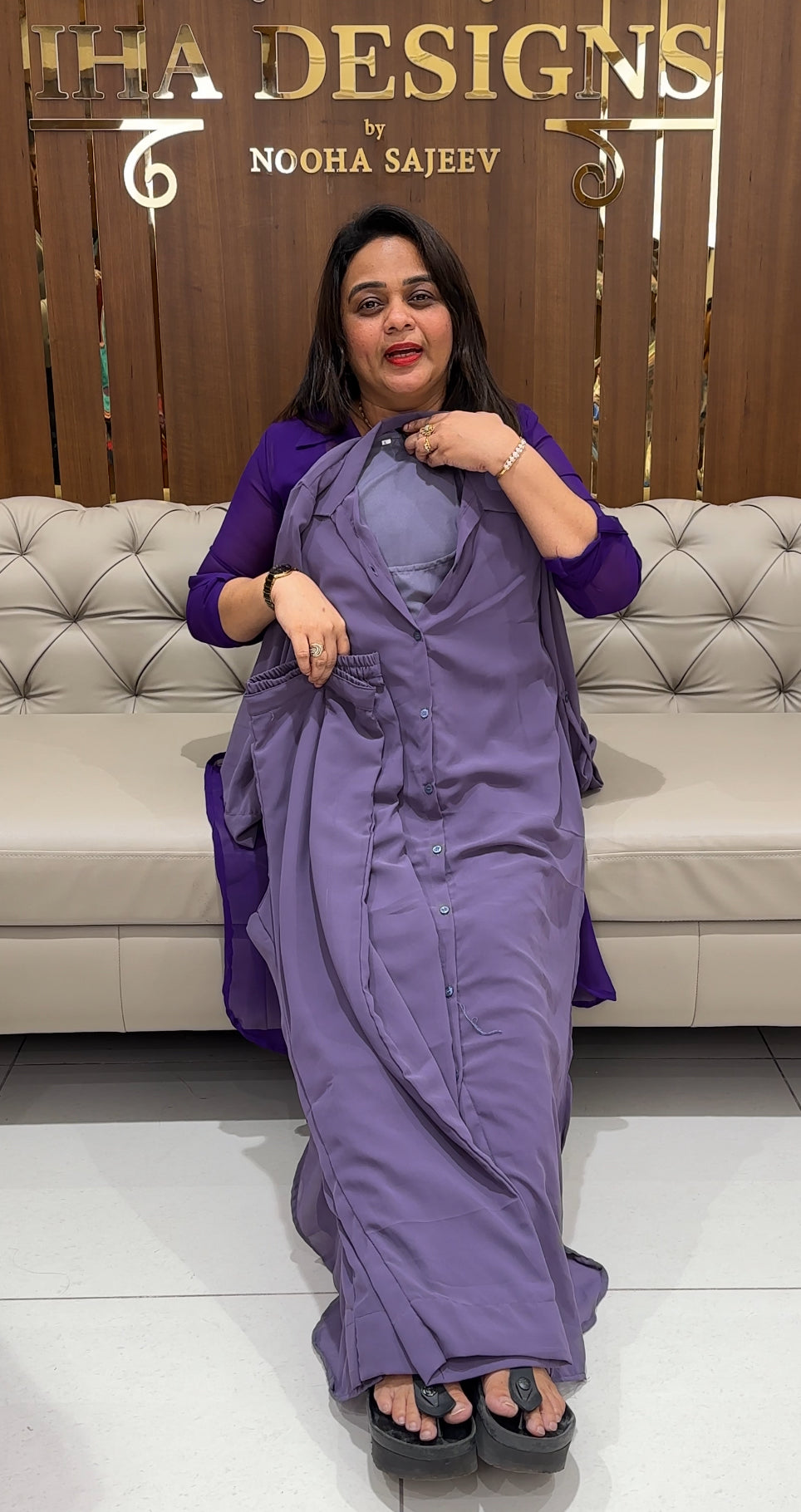 IHA'S IN-HOUSE  GEORGETTE CO-ORDS SETS - IHA  23431