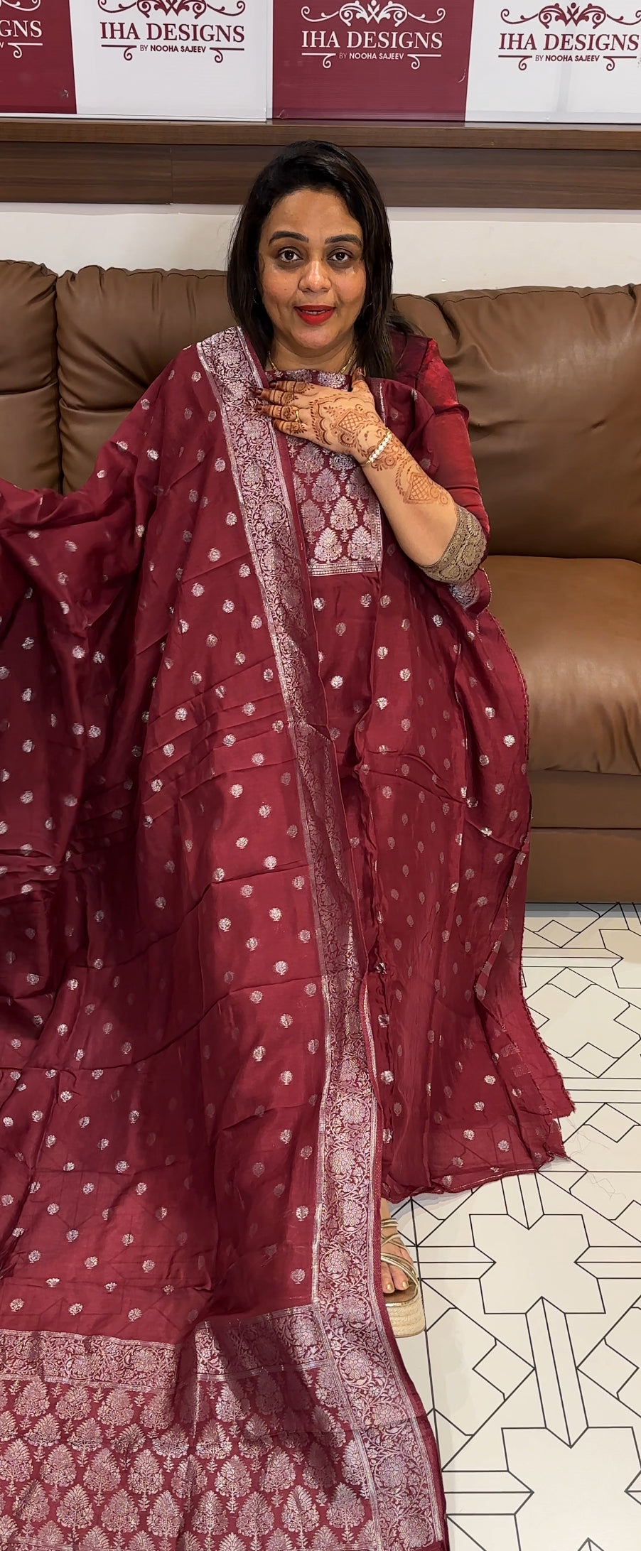 SILK BANARSI UNSTITCHED SALWAR SUITS - IHA 23708