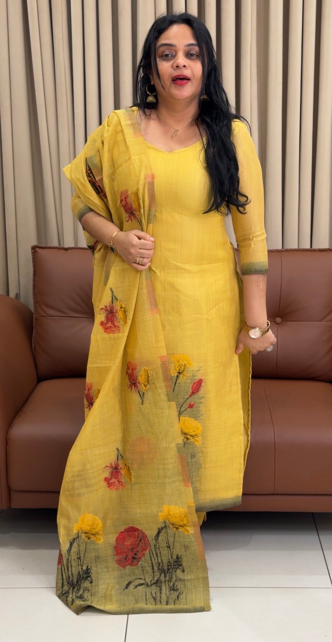 FORWARD JAMDANI TOP,BOTTOM AND DUPATTA - IHA 34562