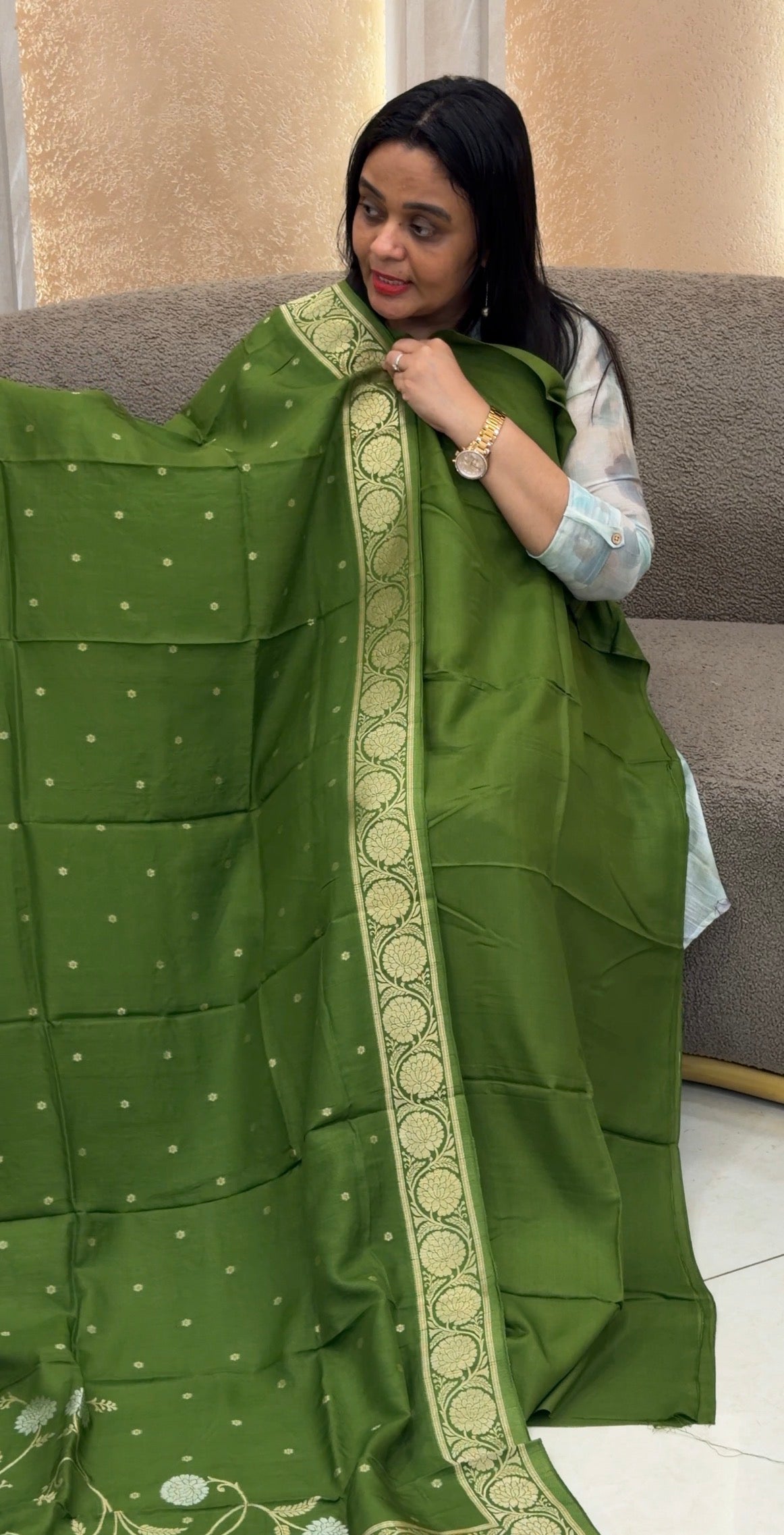 SILK DOLA UNSTITCHED SALWAR SUITS - IHA 35529
