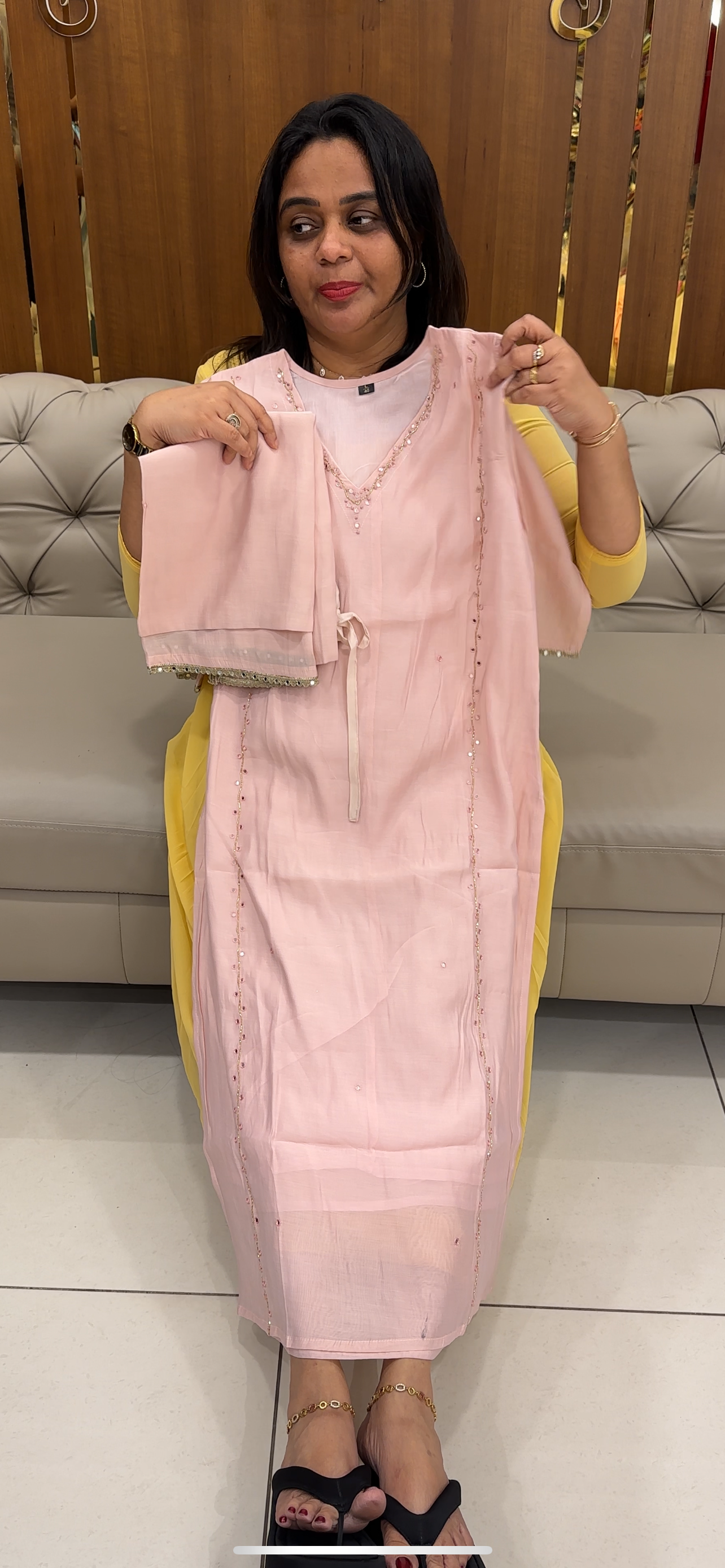 MUL CHANDERI TOP, BOTTOM AND DUPATTA - IHA 28608