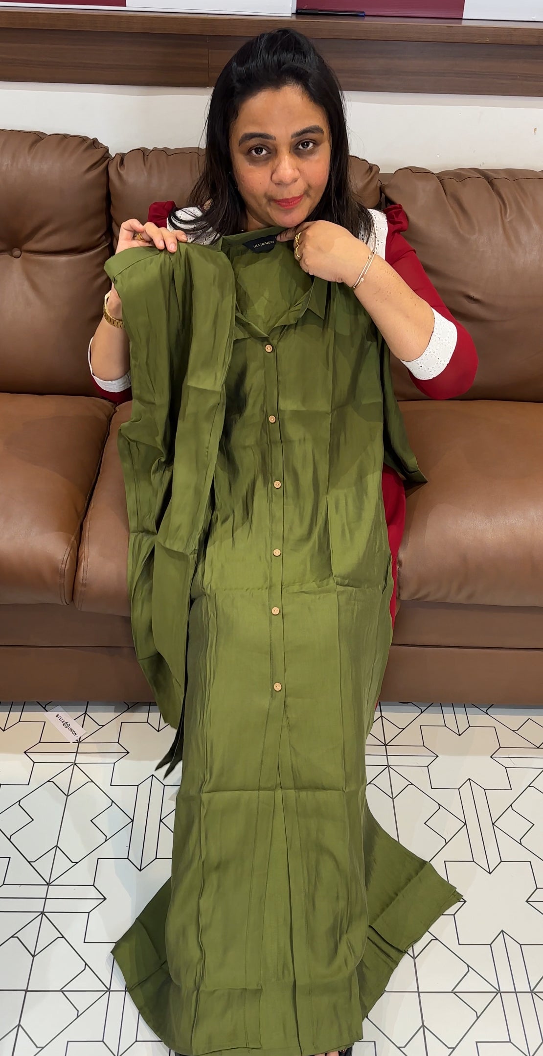 MUL CHANDERI LONG TOP AND BOTTOM - IHA 27846